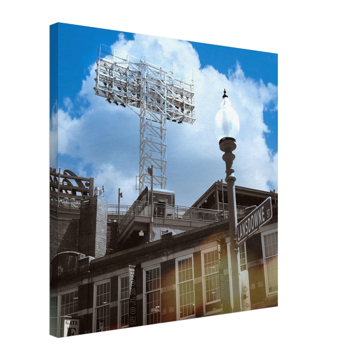 Lansdowne Blue Sky Canvas Boston Massachusetts Fenway Wall Art Home Office Business Commercial Decor Pixio.Co - Pixio.Co