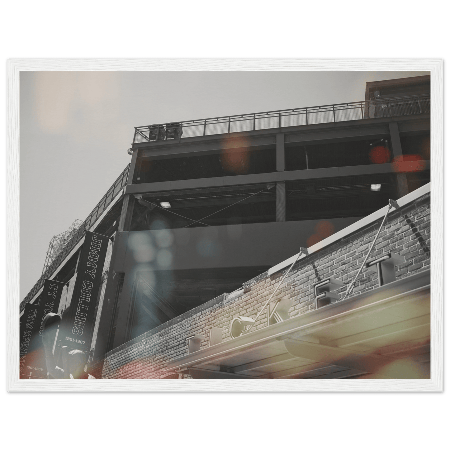Fenway Tickets Black and White Matte Paper Wooden Framed Poster Boston Massachusetts Wall Art Home Office Business Commercial Decor Pixio.Co - Pixio.Co