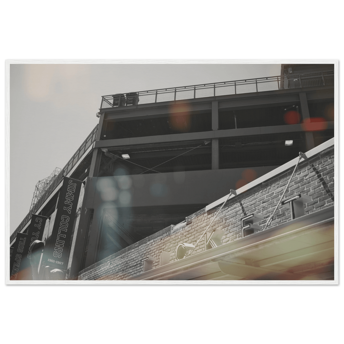 Fenway Tickets Black and White Matte Paper Wooden Framed Poster Boston Massachusetts Wall Art Home Office Business Commercial Decor Pixio.Co - Pixio.Co