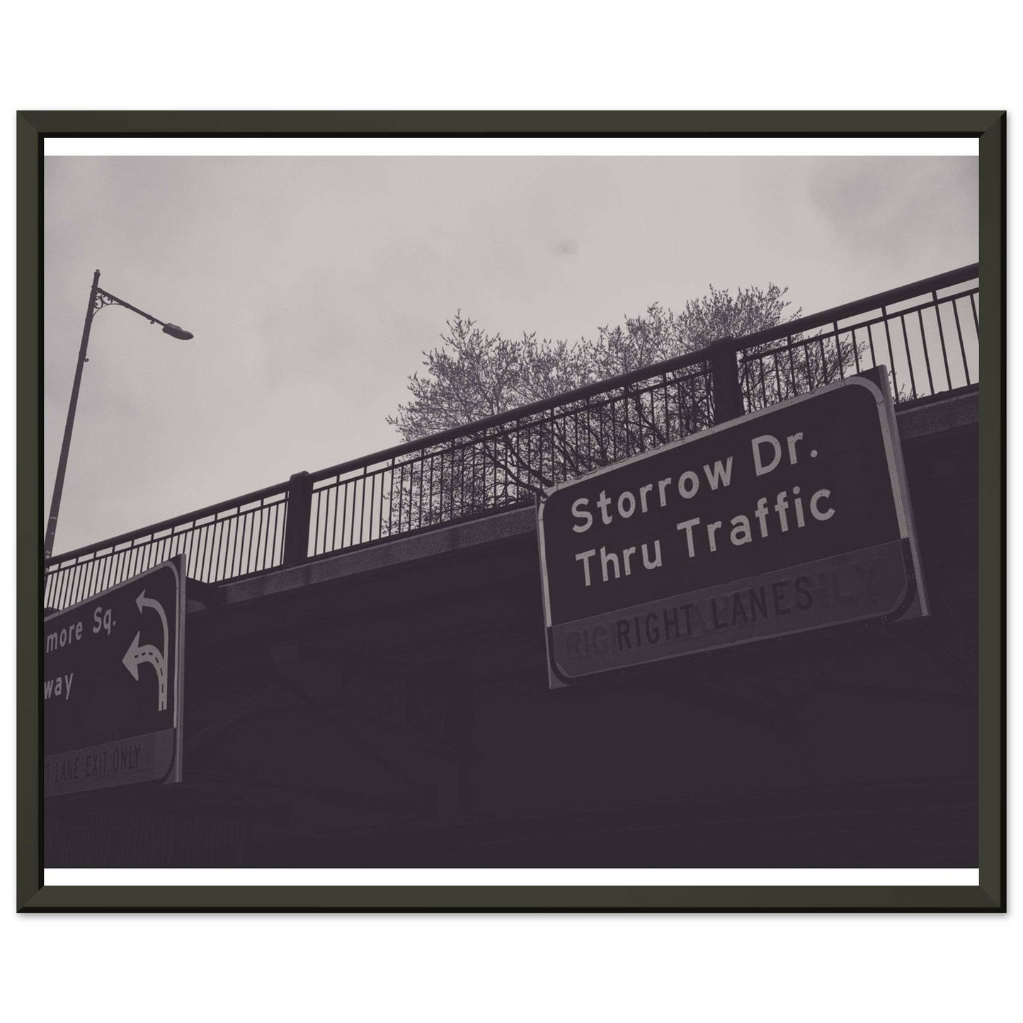 Boston Storrow Drive Black and White - Premium Matte Paper Metal Framed Poster - Pixio.Co