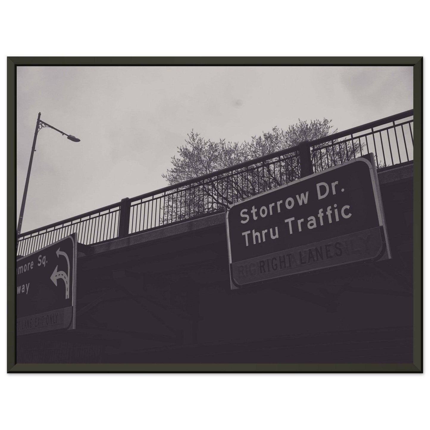 Boston Storrow Drive Black and White - Premium Matte Paper Metal Framed Poster - Pixio.Co