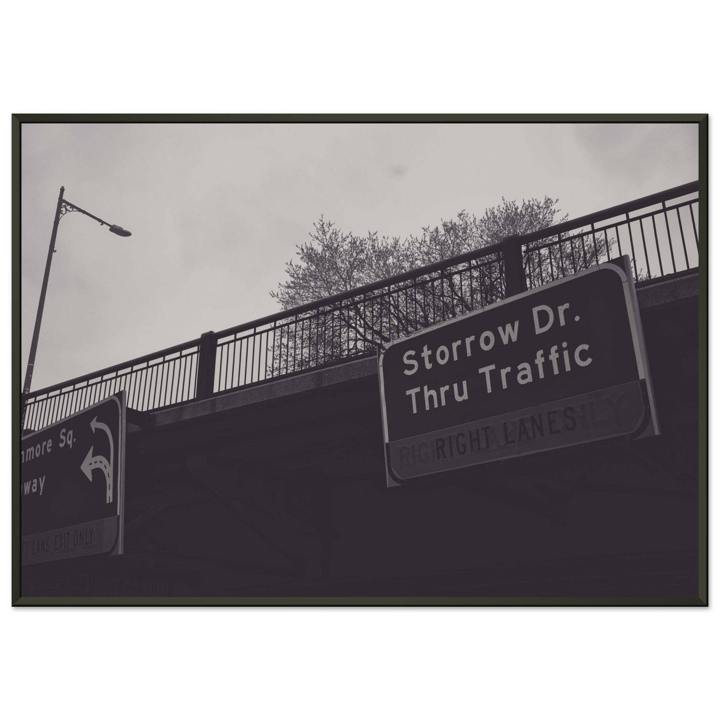 Boston Storrow Drive Black and White - Premium Matte Paper Metal Framed Poster - Pixio.Co