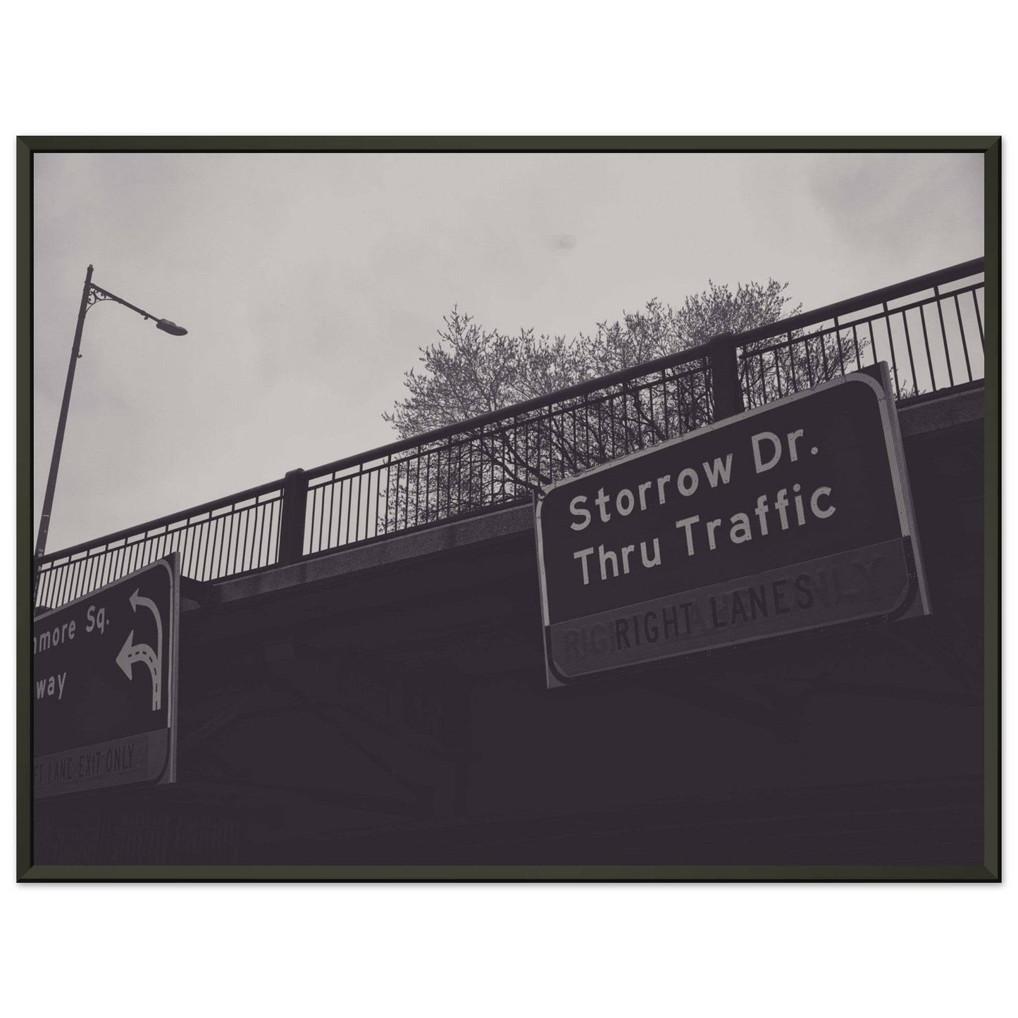 Boston Storrow Drive Black and White - Premium Matte Paper Metal Framed Poster - Pixio.Co