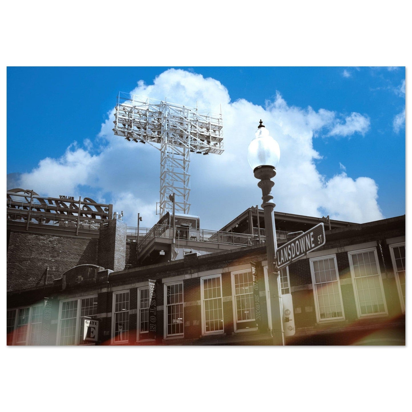 Lansdowne Blue Sky Matte Paper Poster Boston Massachusetts Fenway Wall Art Home Office Business Commercial Decor Pixio.Co - Pixio.Co
