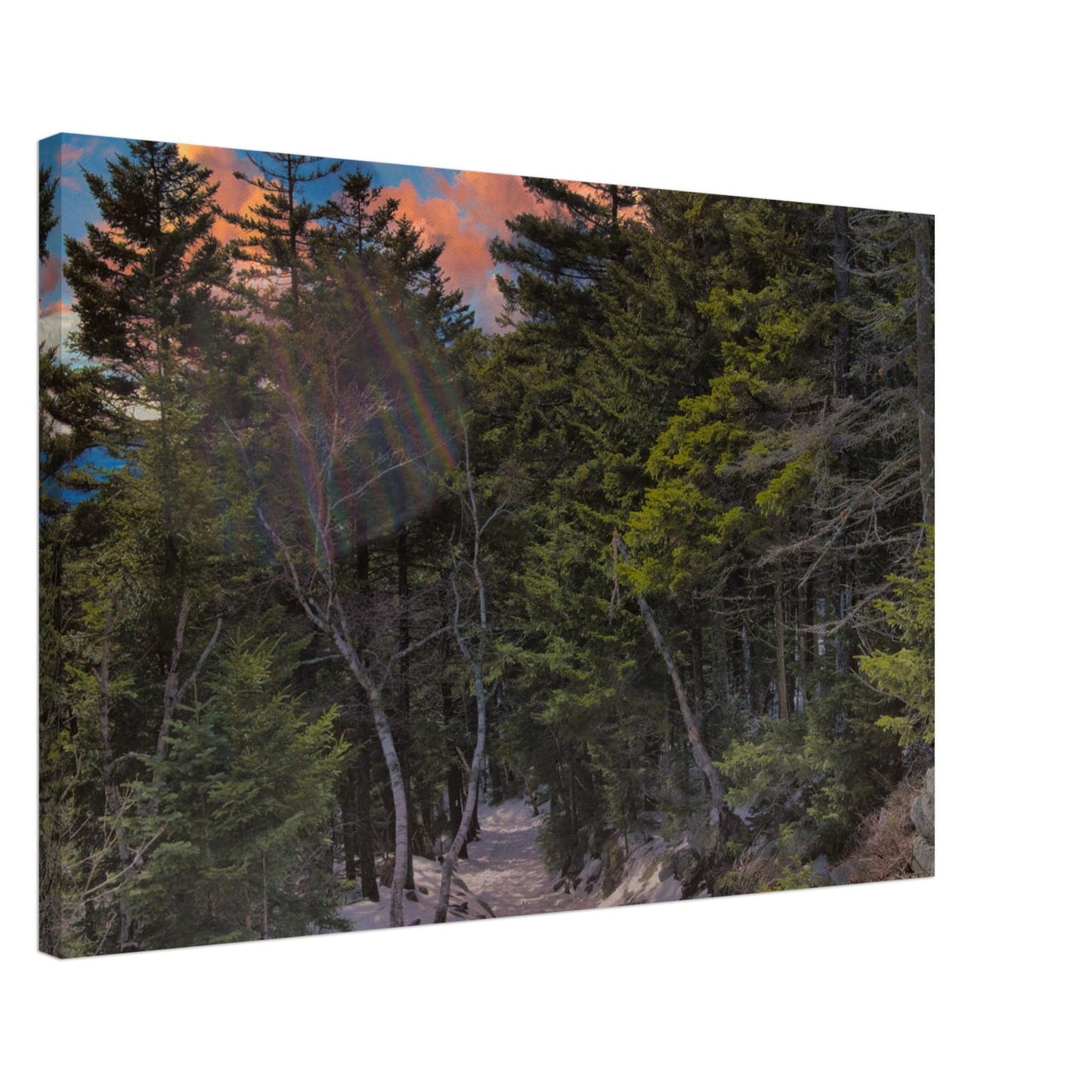 Sunset Americana Canvas Relaxing Winter Mountain Wall Art Home Office Business Commercial Decor Pixio.Co - Pixio.Co