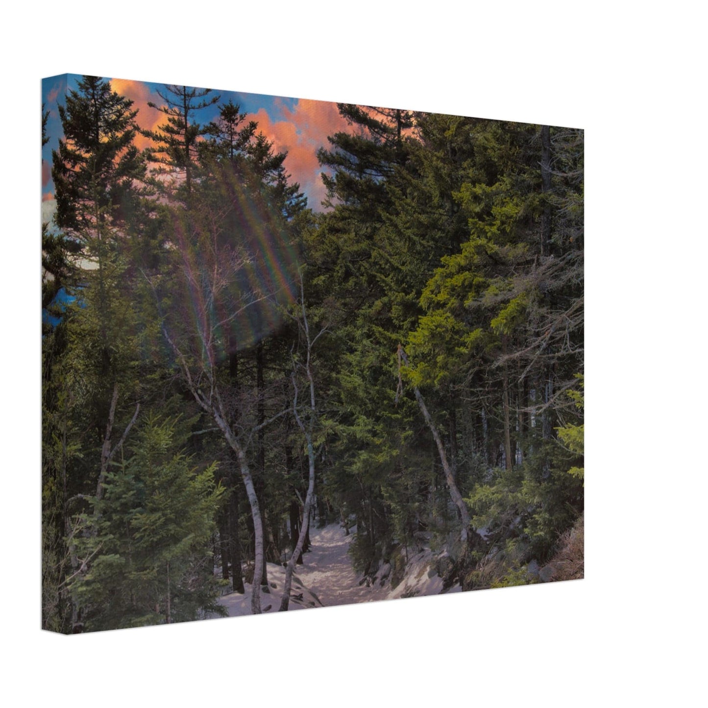 Sunset Americana Canvas Relaxing Winter Mountain Wall Art Home Office Business Commercial Decor Pixio.Co - Pixio.Co