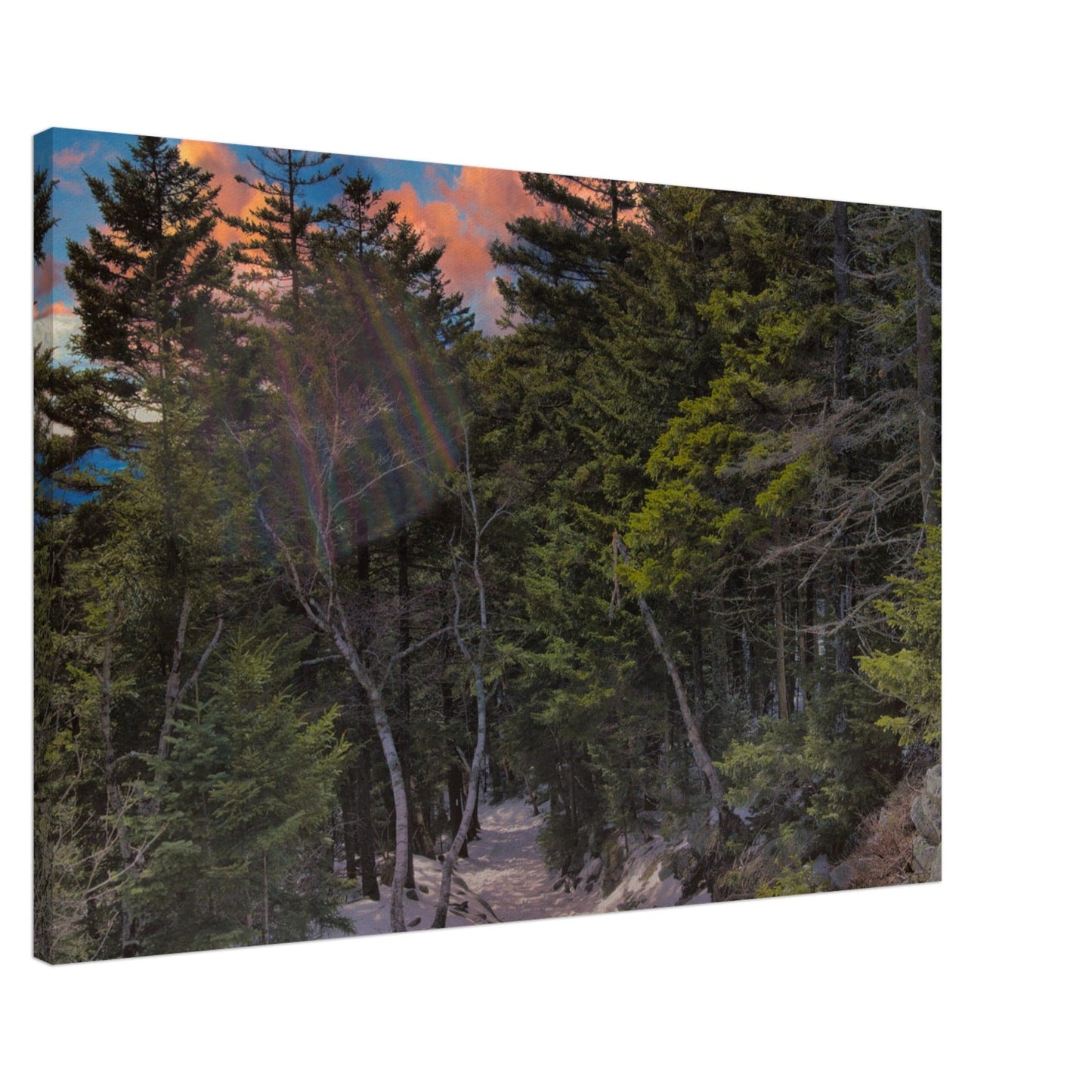 Sunset Americana Canvas Relaxing Winter Mountain Wall Art Home Office Business Commercial Decor Pixio.Co - Pixio.Co