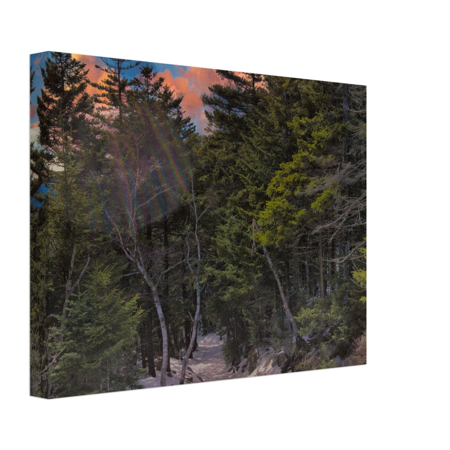 Sunset Americana Canvas Relaxing Winter Mountain Wall Art Home Office Business Commercial Decor Pixio.Co - Pixio.Co