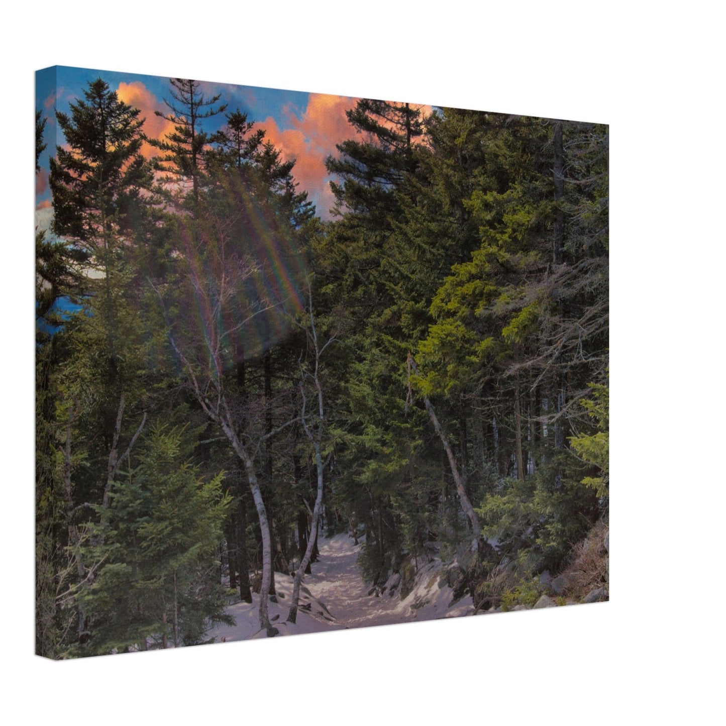 Sunset Americana Canvas Relaxing Winter Mountain Wall Art Home Office Business Commercial Decor Pixio.Co - Pixio.Co
