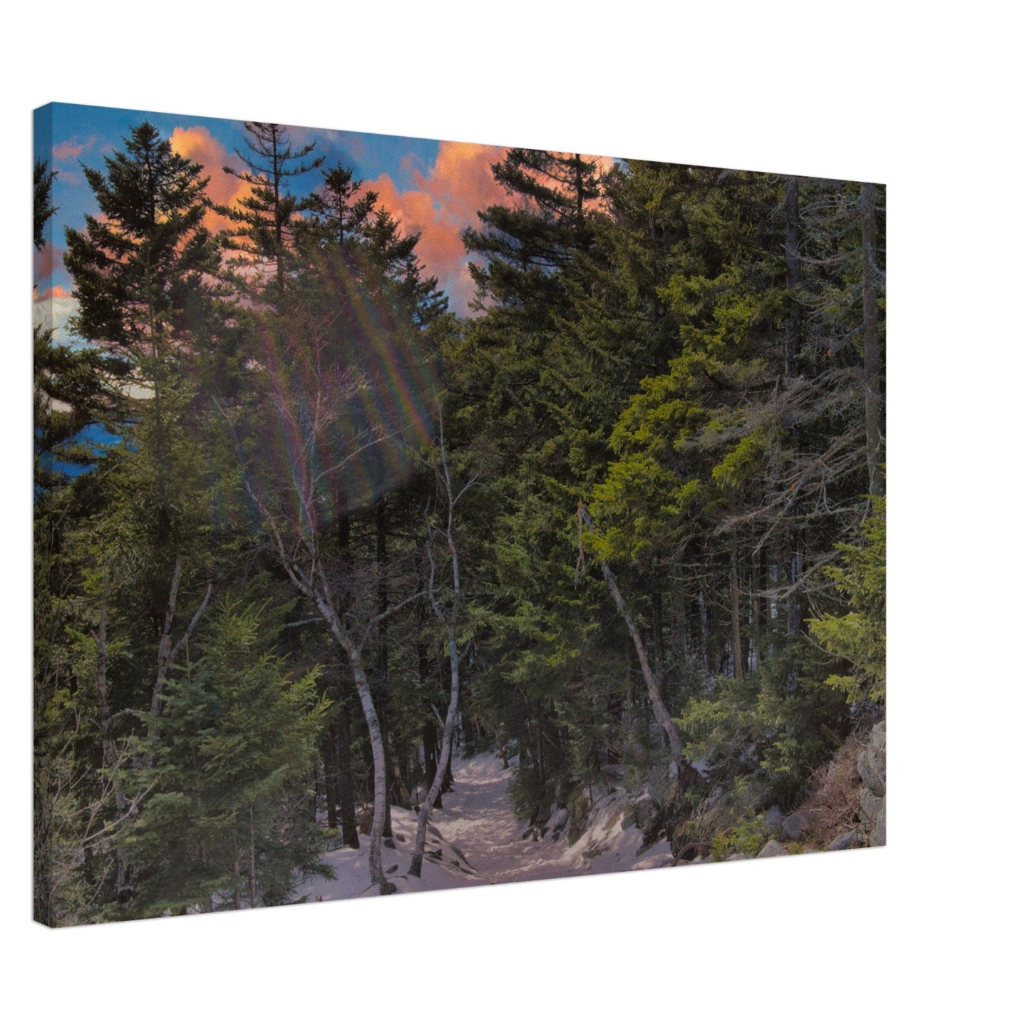 Sunset Americana Canvas Relaxing Winter Mountain Wall Art Home Office Business Commercial Decor Pixio.Co - Pixio.Co