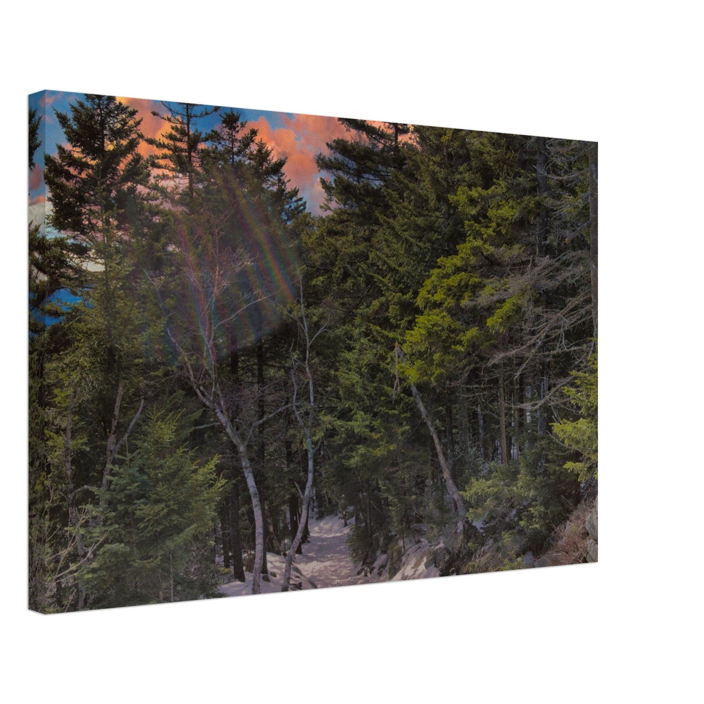 Sunset Americana Canvas Relaxing Winter Mountain Wall Art Home Office Business Commercial Decor Pixio.Co - Pixio.Co