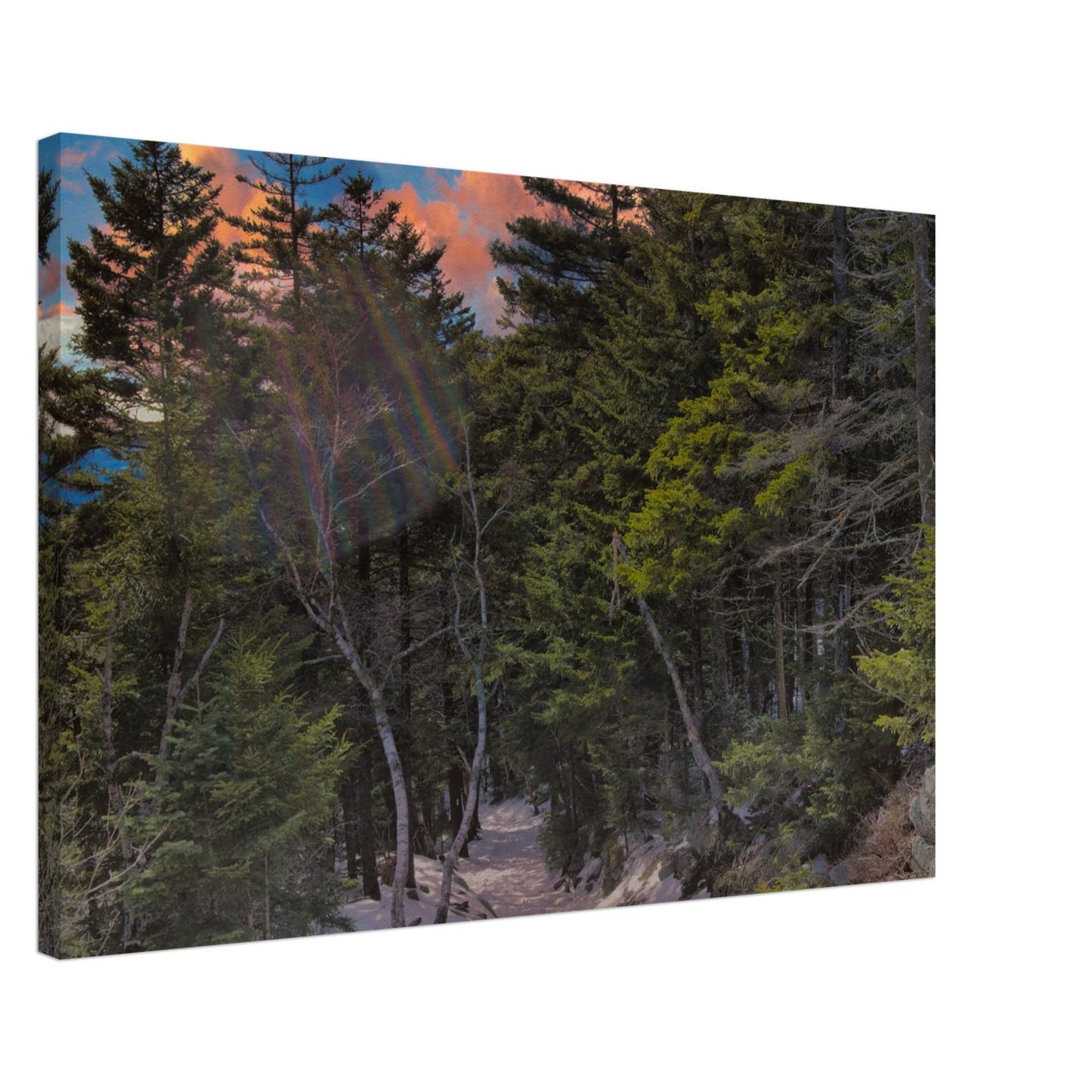 Sunset Americana Canvas Relaxing Winter Mountain Wall Art Home Office Business Commercial Decor Pixio.Co - Pixio.Co
