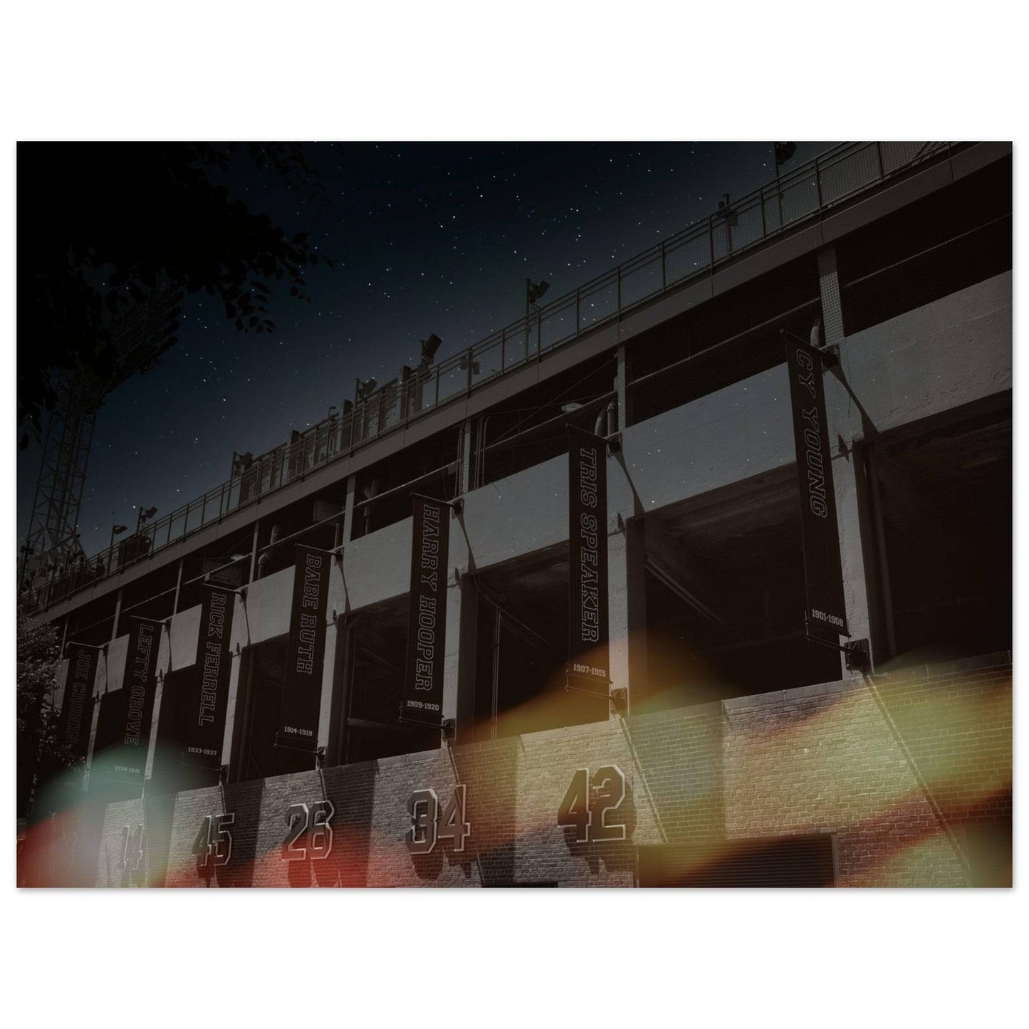 Fenway Galaxy Red Sox Hall of Famer Matte Paper Poster Boston Massachusetts Wall Art Home Office Business Commercial Decor Pixio.Co - Pixio.Co
