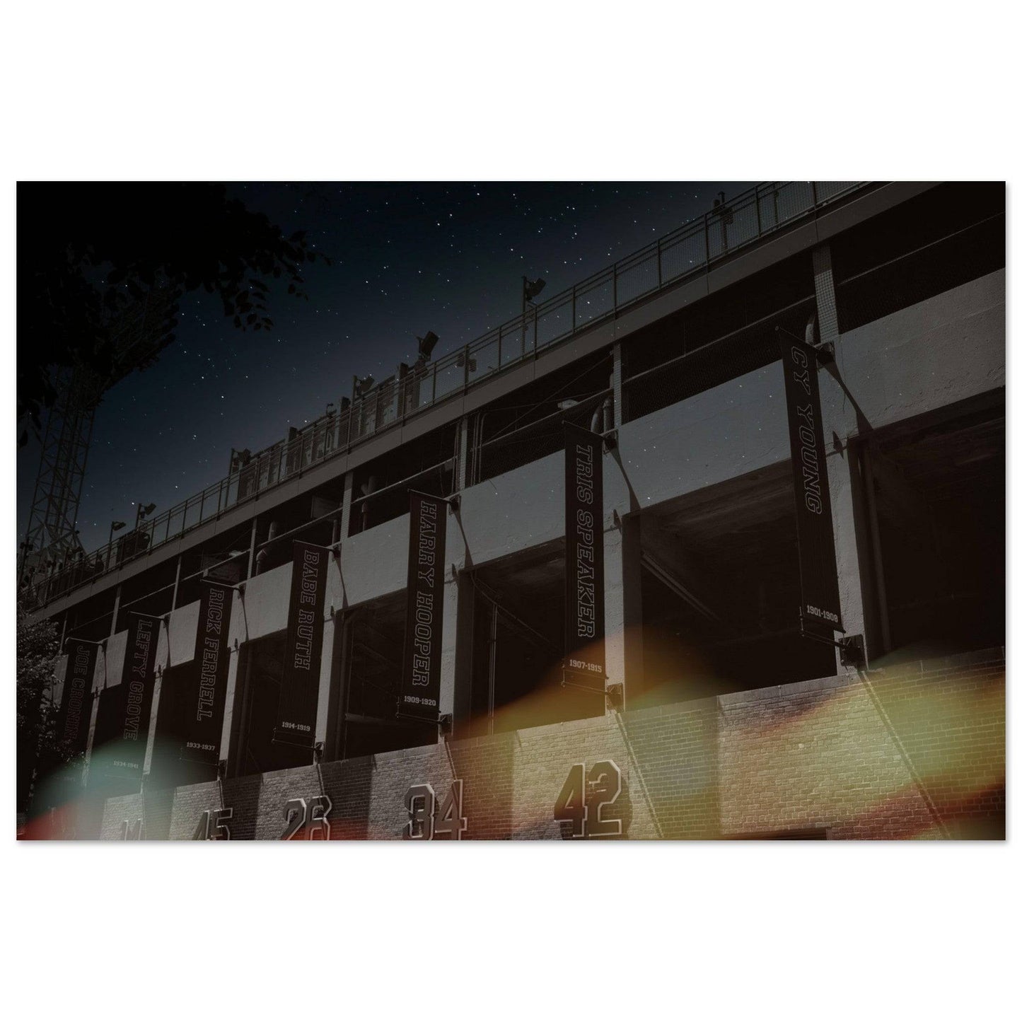 Fenway Galaxy Red Sox Hall of Famer Matte Paper Poster Boston Massachusetts Wall Art Home Office Business Commercial Decor Pixio.Co - Pixio.Co