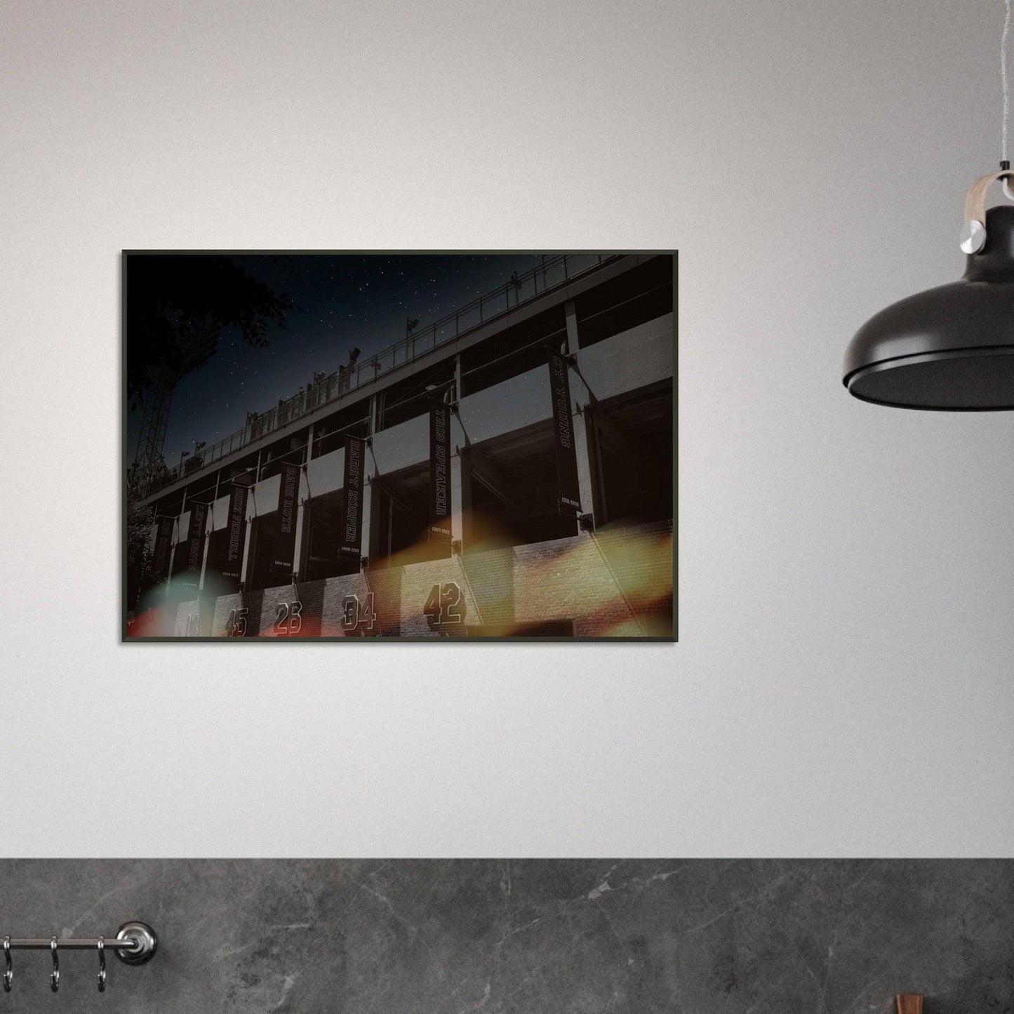 Fenway Galaxy Red Sox Hall of Famer Semi-Glossy Paper Metal Framed Boston Massachusetts Wall Art Home Office Business Commercial Decor Pixio.Co - Pixio.Co