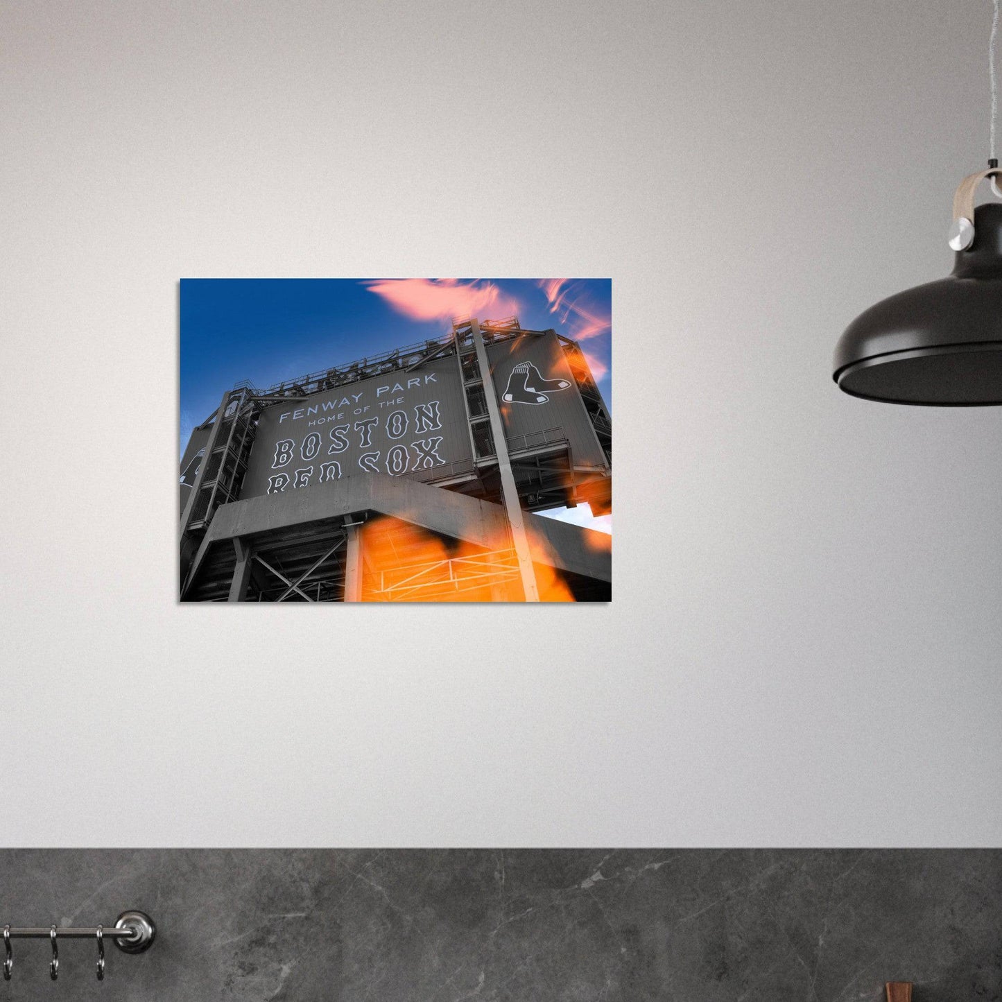Fenway Home of Boston Sun Burst Matte Paper Poster Massachusetts Red Sox Wall Art Home Office Business Commercial Decor Pixio.Co - Pixio.Co