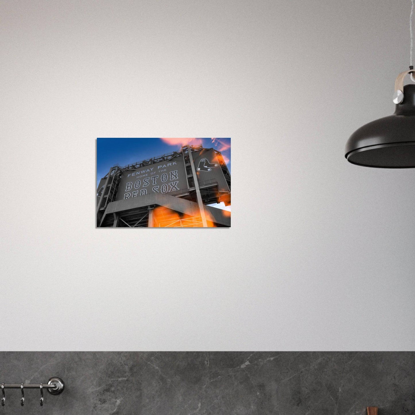 Fenway Home of Boston Sun Burst Matte Paper Poster Massachusetts Red Sox Wall Art Home Office Business Commercial Decor Pixio.Co - Pixio.Co