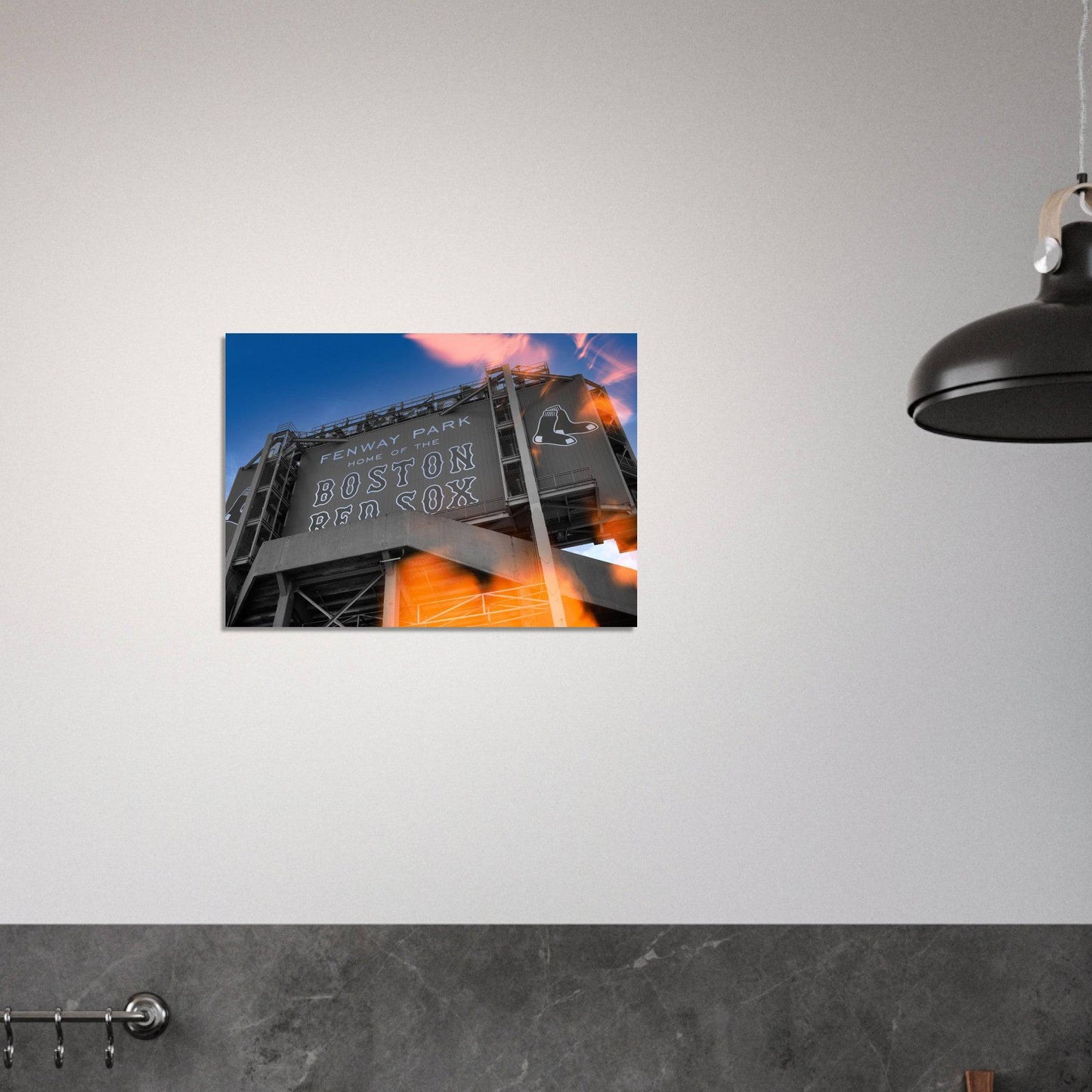 Fenway Home of Boston Sun Burst Matte Paper Poster Massachusetts Red Sox Wall Art Home Office Business Commercial Decor Pixio.Co - Pixio.Co