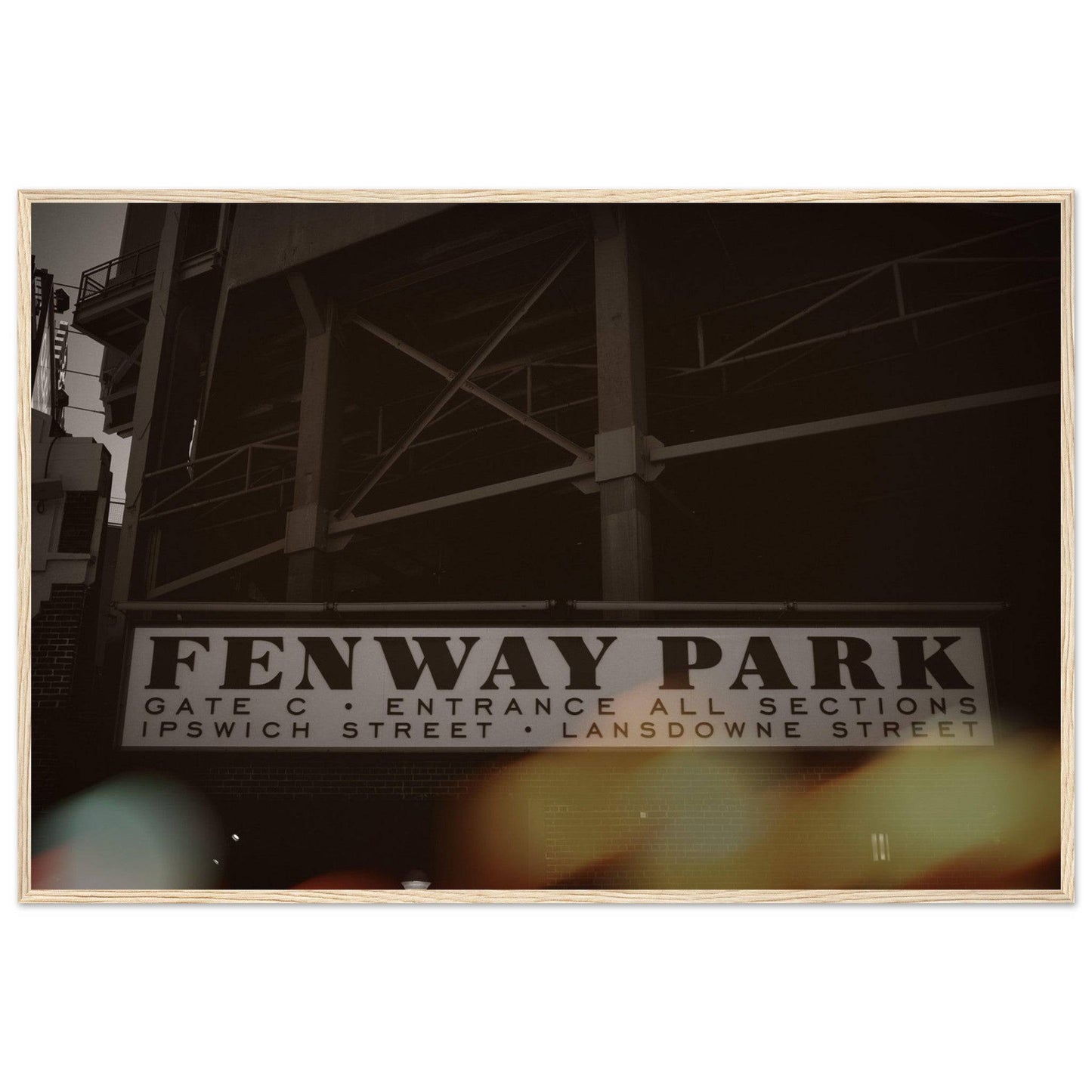 Fenway Classic Lansdowne Street Classic Matte Paper Wooden Framed Poster - Pixio.Co