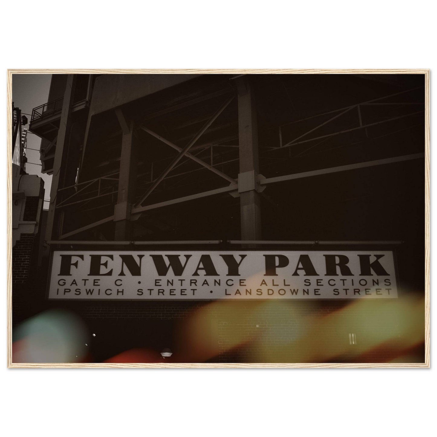 Fenway Classic Lansdowne Street Classic Matte Paper Wooden Framed Poster - Pixio.Co