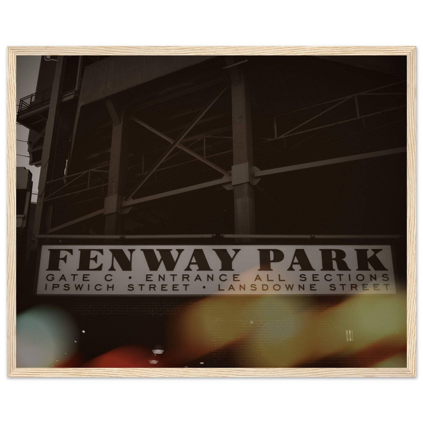Fenway Classic Lansdowne Street Classic Matte Paper Wooden Framed Poster - Pixio.Co
