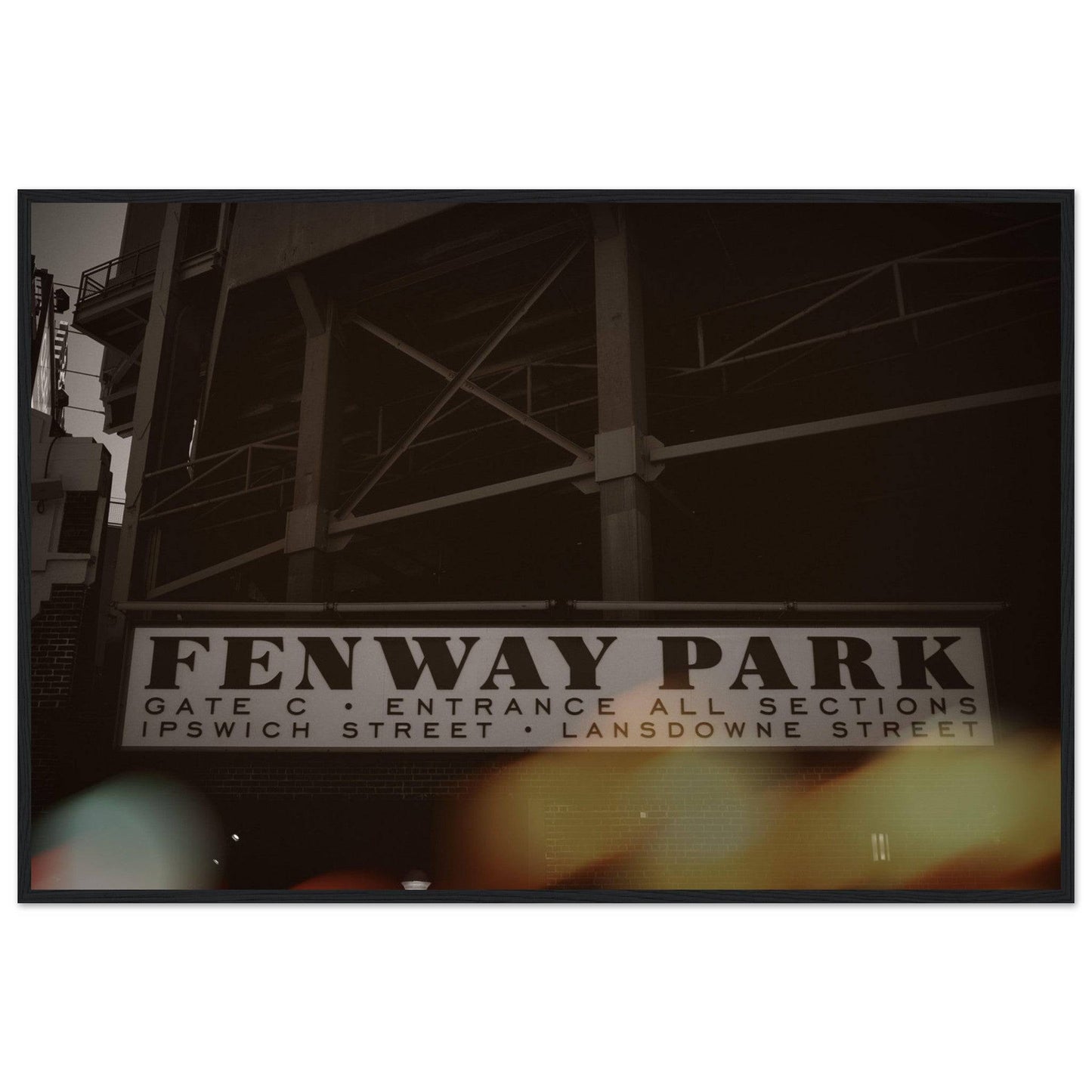 Fenway Classic Lansdowne Street Classic Matte Paper Wooden Framed Poster - Pixio.Co
