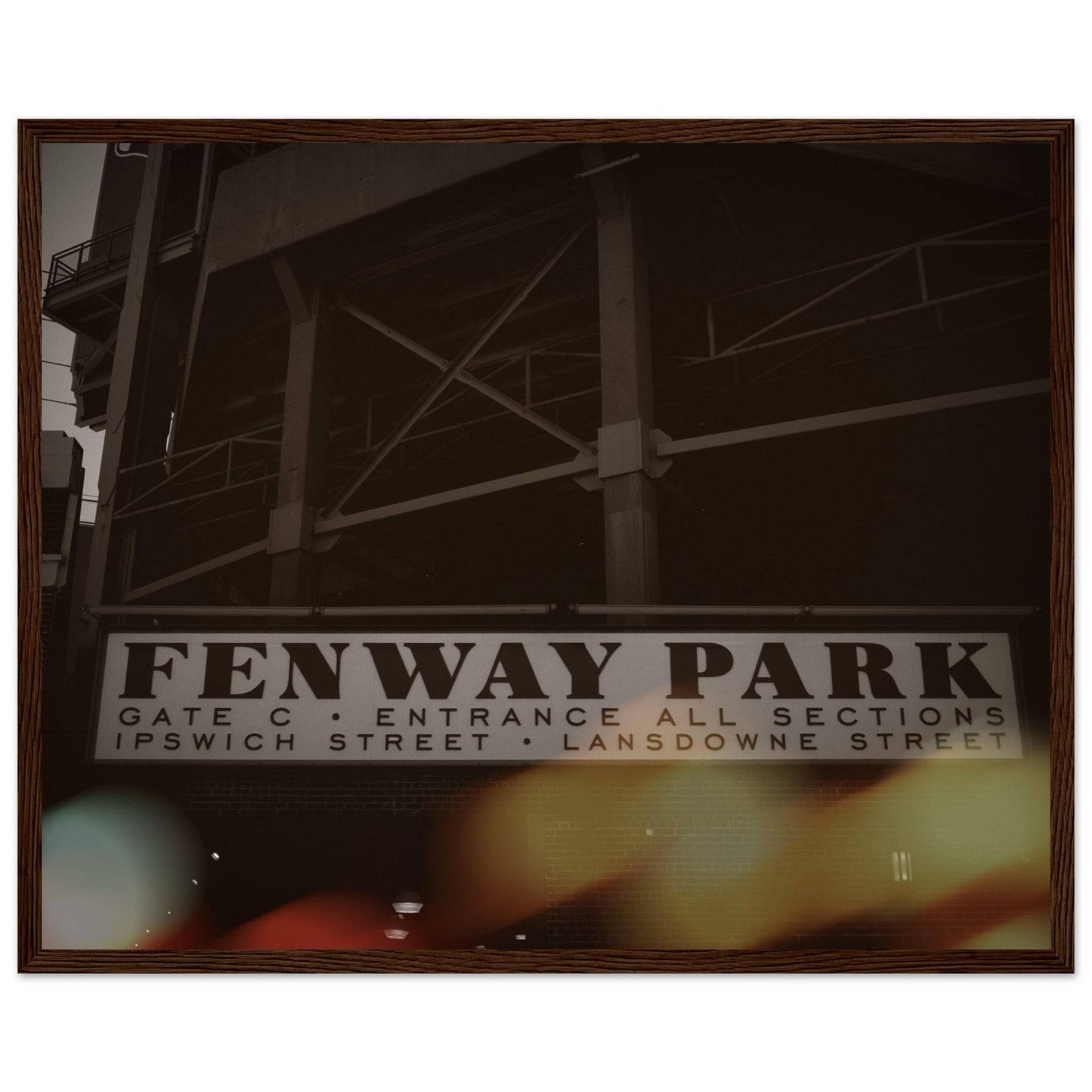Fenway Classic Lansdowne Street Classic Matte Paper Wooden Framed Poster - Pixio.Co