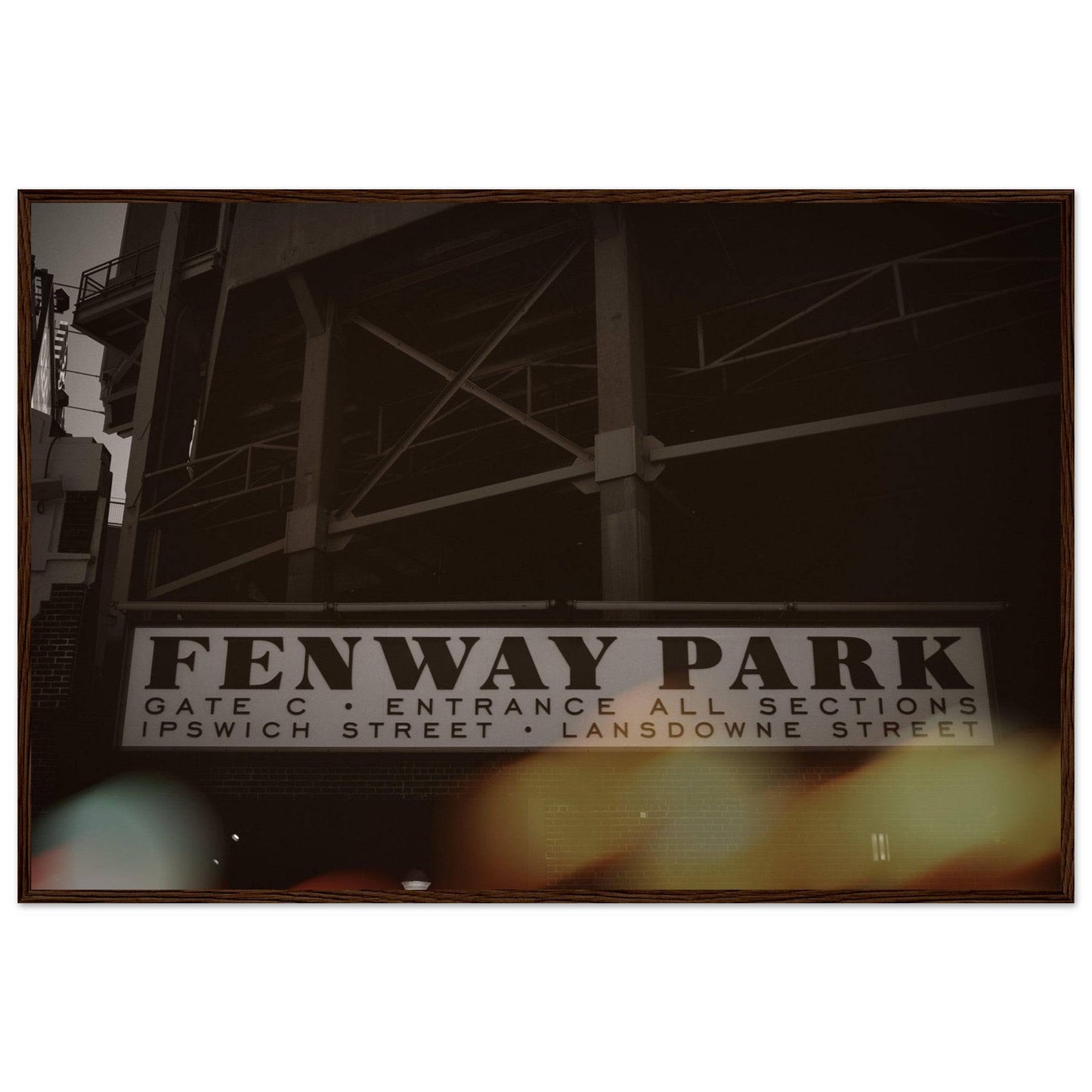 Fenway Classic Lansdowne Street Classic Matte Paper Wooden Framed Poster - Pixio.Co
