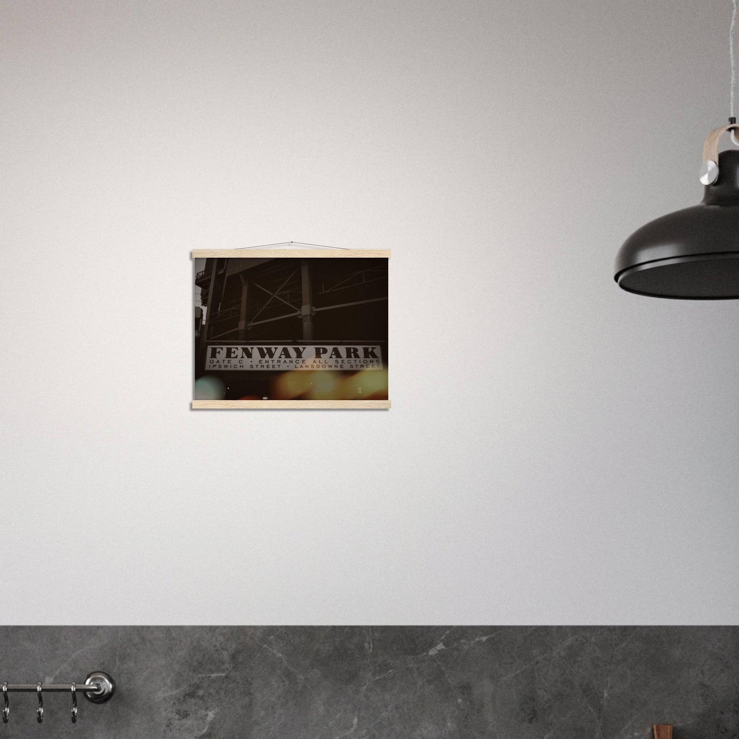 Fenway Lansdowne Classic Paper Poster with Hanger Boston Massachusetts Red Sox Wall Art Home Office Business Commercial Decor Pixio.Co - Pixio.Co