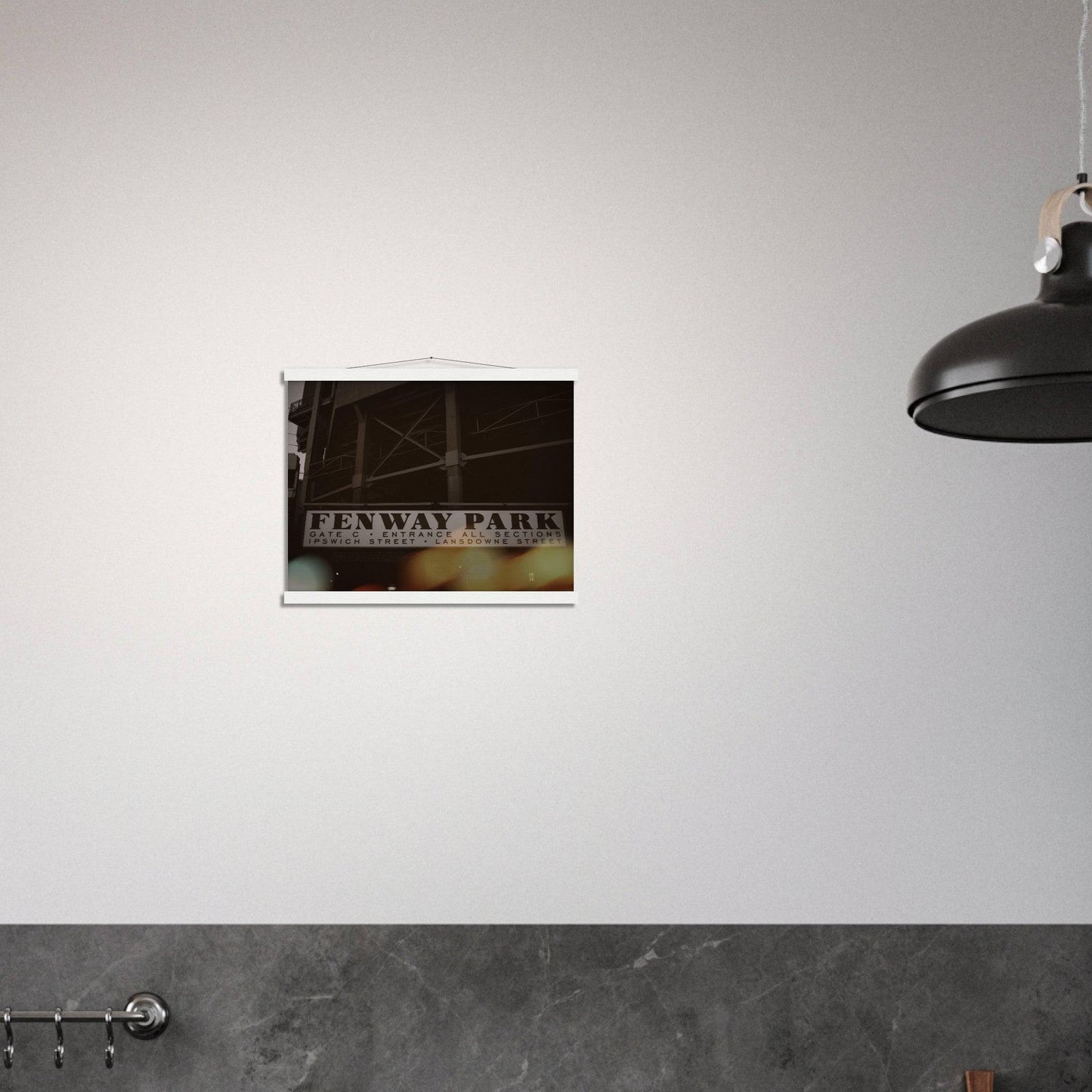 Fenway Lansdowne Classic Paper Poster with Hanger Boston Massachusetts Red Sox Wall Art Home Office Business Commercial Decor Pixio.Co - Pixio.Co