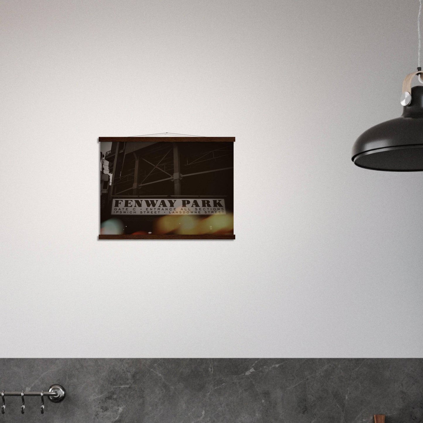 Fenway Lansdowne Classic Paper Poster with Hanger Boston Massachusetts Red Sox Wall Art Home Office Business Commercial Decor Pixio.Co - Pixio.Co