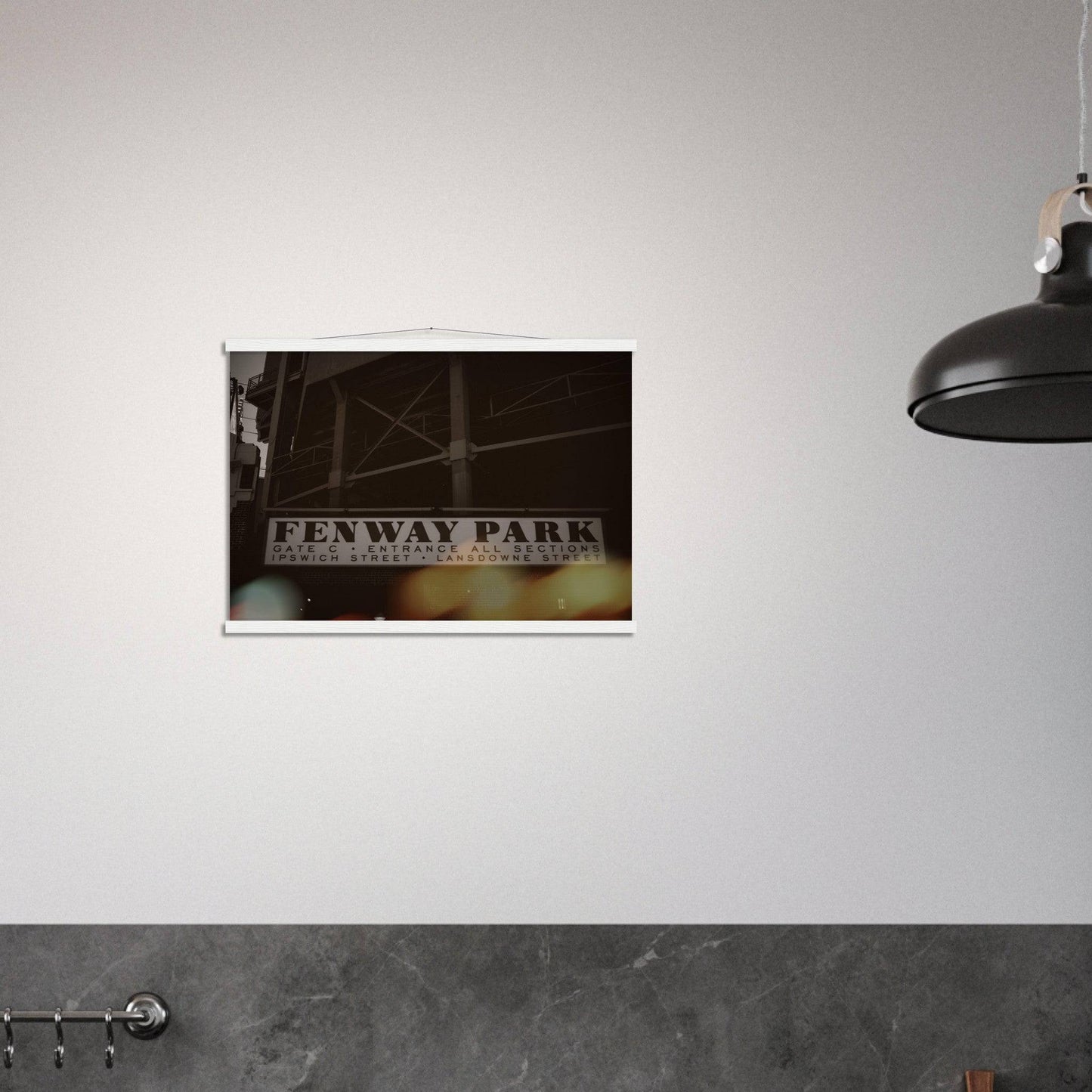 Fenway Lansdowne Classic Paper Poster with Hanger Boston Massachusetts Red Sox Wall Art Home Office Business Commercial Decor Pixio.Co - Pixio.Co