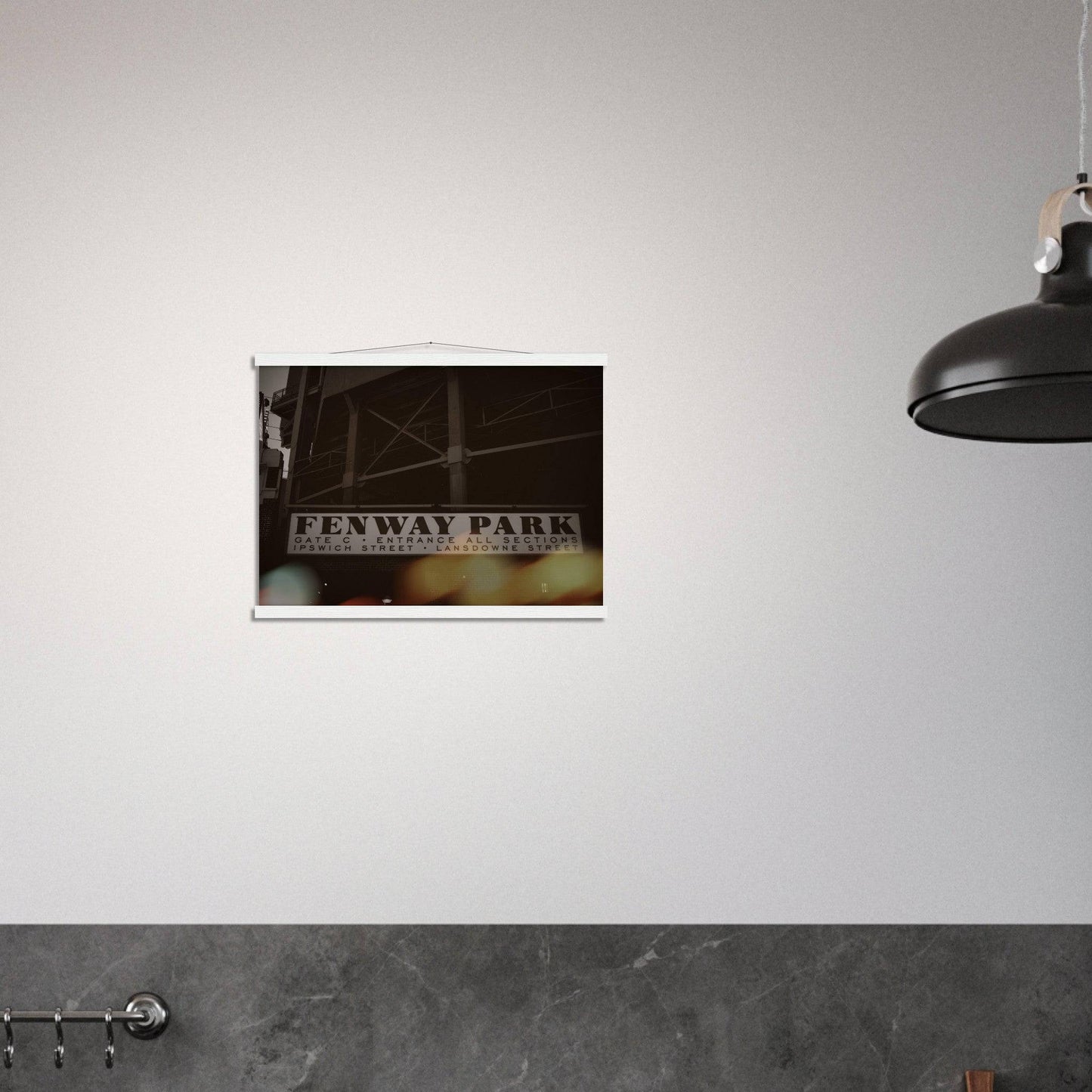 Fenway Lansdowne Classic Paper Poster with Hanger Boston Massachusetts Red Sox Wall Art Home Office Business Commercial Decor Pixio.Co - Pixio.Co