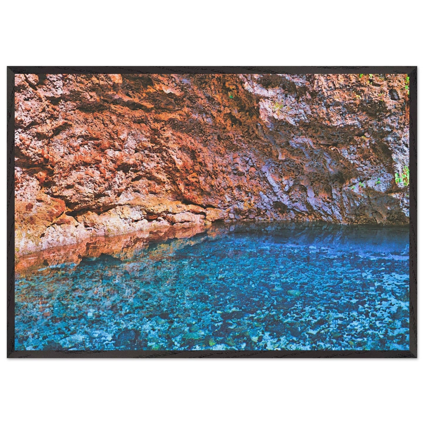 Three Eyes Cave Wooden Framed Museum Quality Poster Wall Art Home Business Commercial Decor Pixio.Co - Pixio.Co