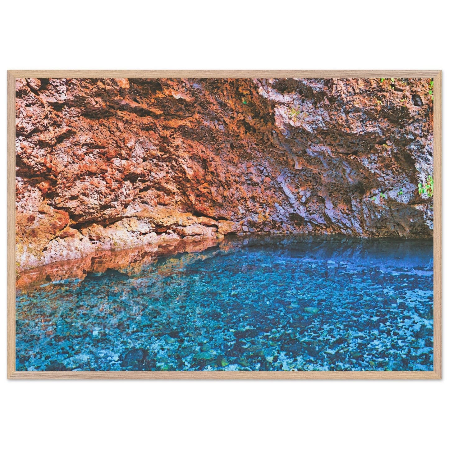 Three Eyes Cave Wooden Framed Museum Quality Poster Wall Art Home Business Commercial Decor Pixio.Co - Pixio.Co
