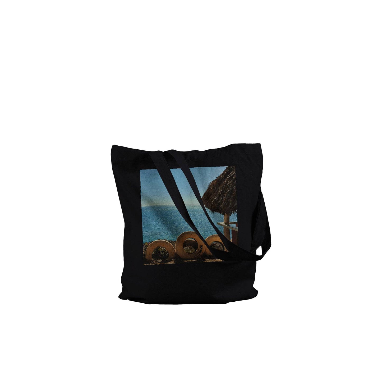 Beach and Tire Premium Tote Bag Caribbean Art Tropical Eco Pixio.Co - Pixio.Co