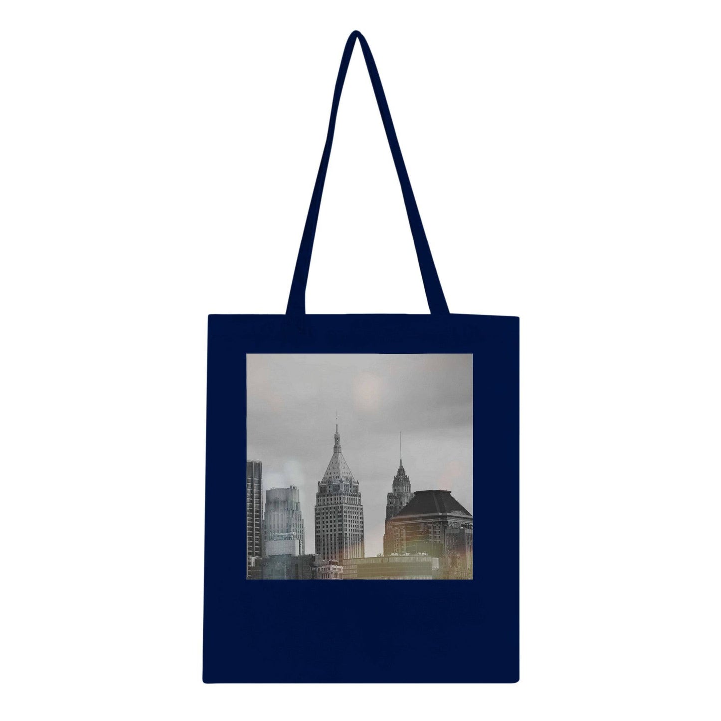NYC Classic Black and White Tote Bags New York City Art Soft Eco Friendly Pixio.Co - Pixio.Co