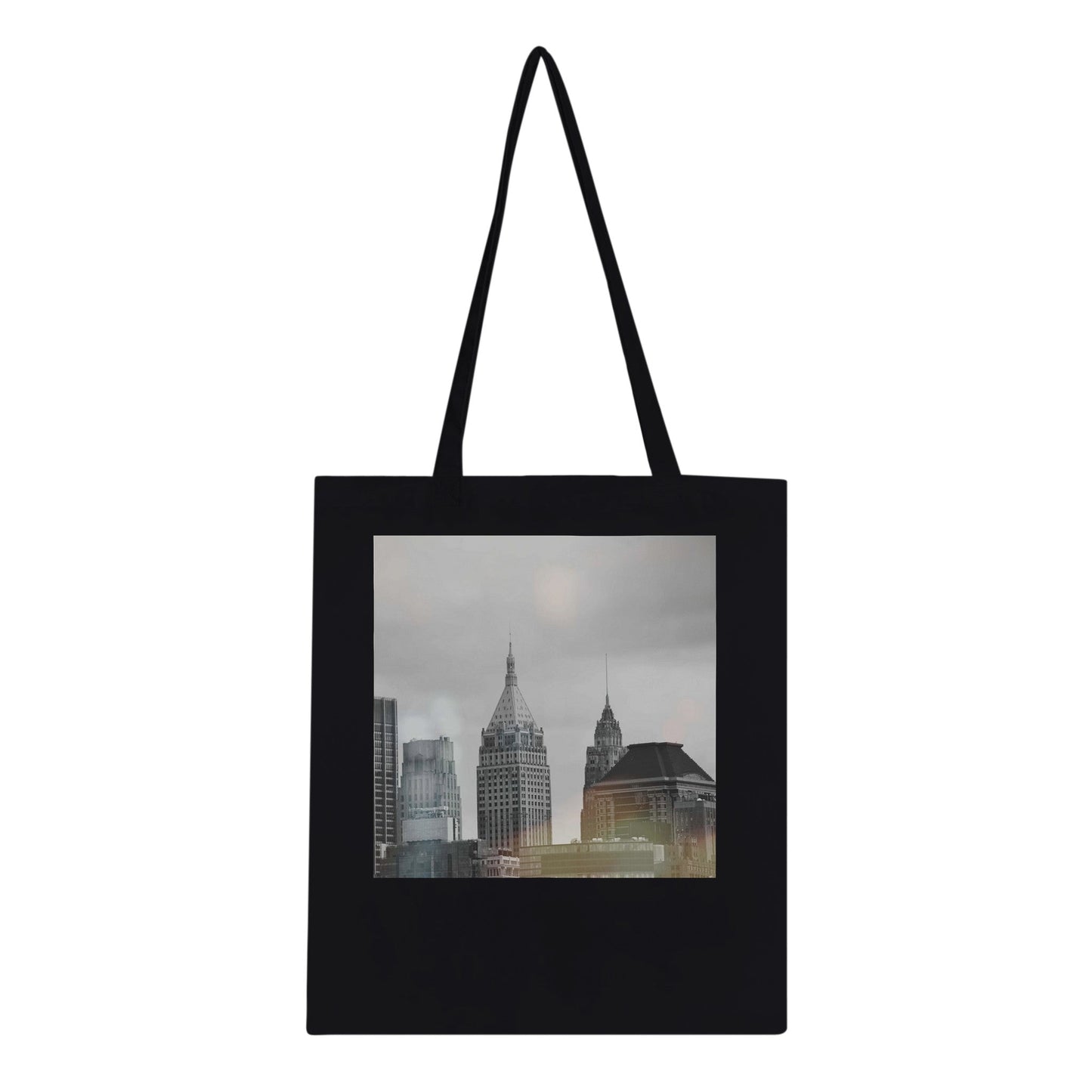 NYC Classic Black and White Tote Bags New York City Art Soft Eco Friendly Pixio.Co - Pixio.Co