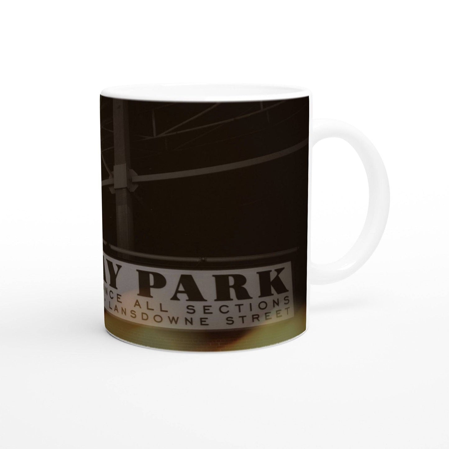 Fenway Lansdowne White 11oz Ceramic Coffee Mug Massachusetts Red Sox Art Pixio.Co - Pixio.Co
