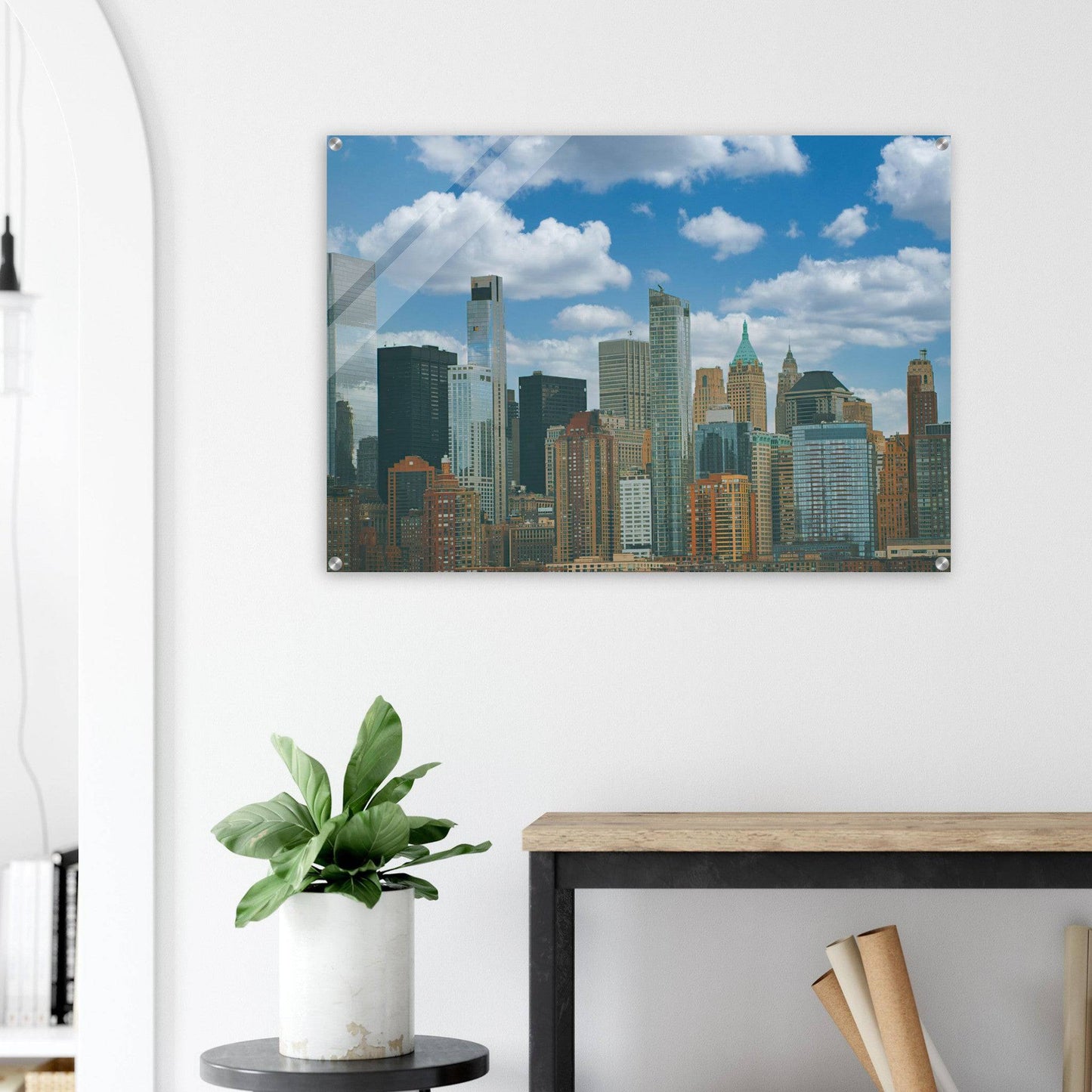 NYC Daytime Cityscape Acrylic Frame New York City Wall Art Home Office Business Commercial Decor Pixio.Co - Pixio.Co