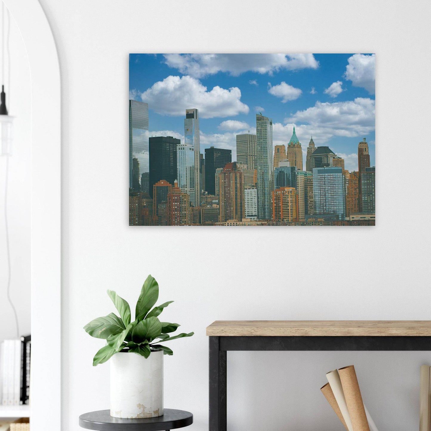 NYC Daytime Cityscape Aluminum Frame New York City Wall Art Home Office Business Commercial Decor Pixio.Co - Pixio.Co