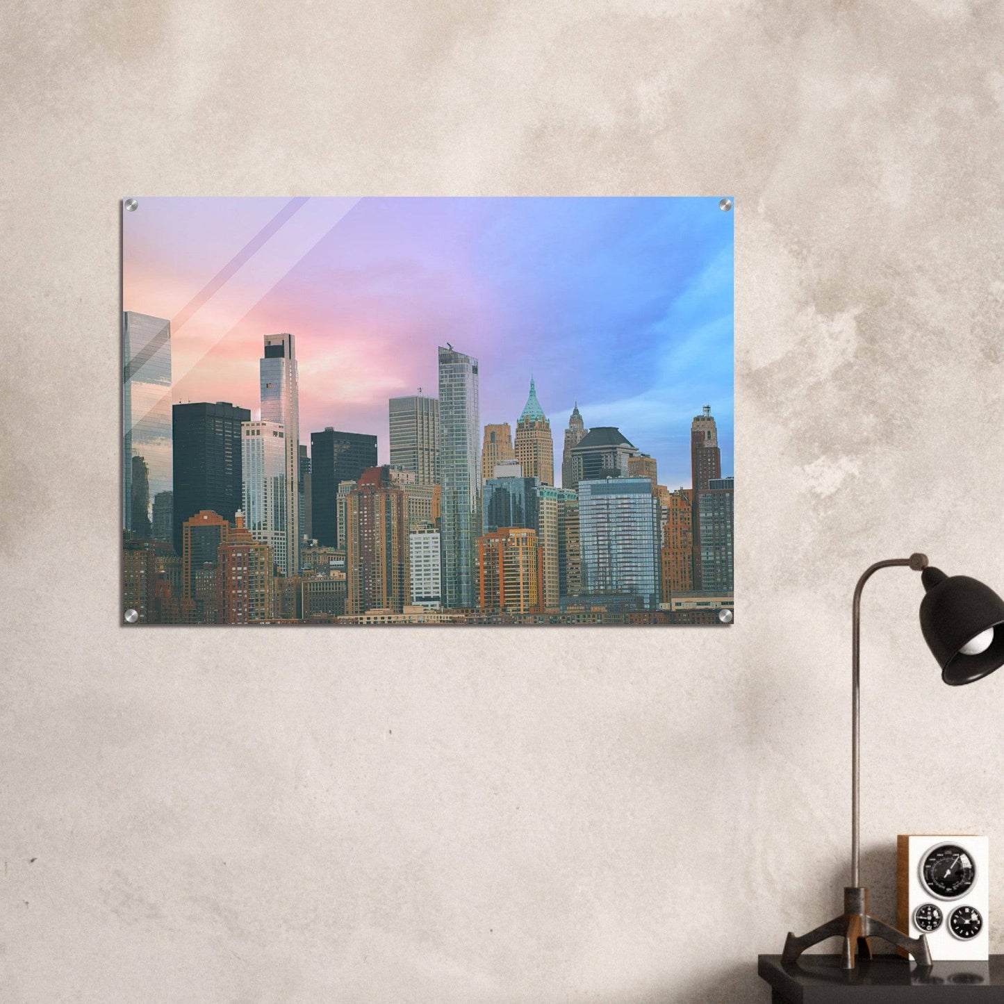 NYC Cotton Candy Acrylic Print Wall Art Home Restaurant Commercial Business Office Decor Pixio.Co - Pixio.Co