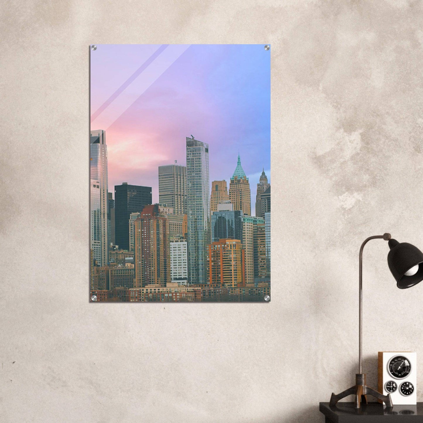 NYC Cotton Candy Acrylic Print Wall Art Home Restaurant Commercial Business Office Decor Pixio.Co - Pixio.Co