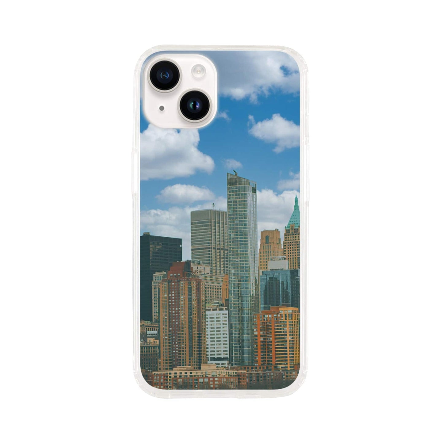 NYC Daytime Cityscape Clear Phone Case for iPhone 12 iPhone 14 iPhone 15 - Pixio.Co