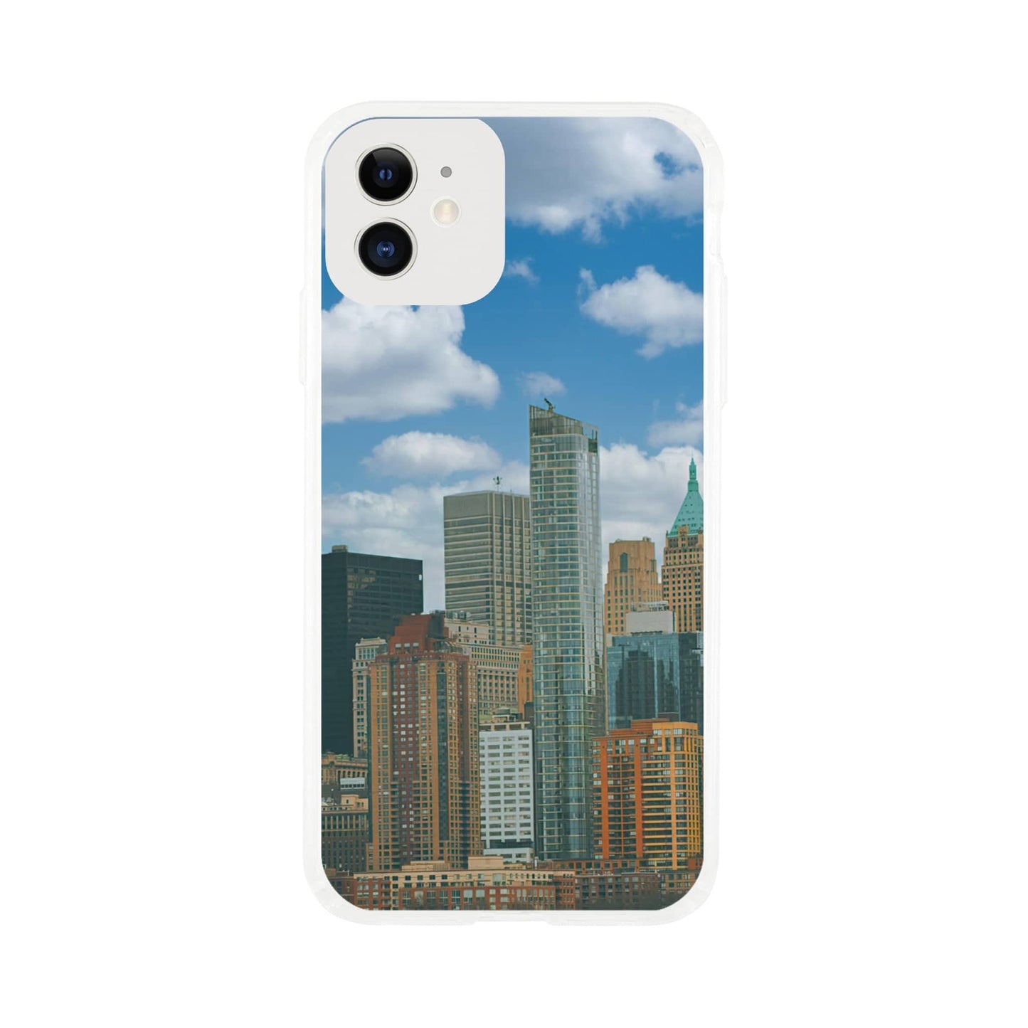 NYC Daytime Cityscape Clear Phone Case for iPhone 12 iPhone 14 iPhone 15 - Pixio.Co