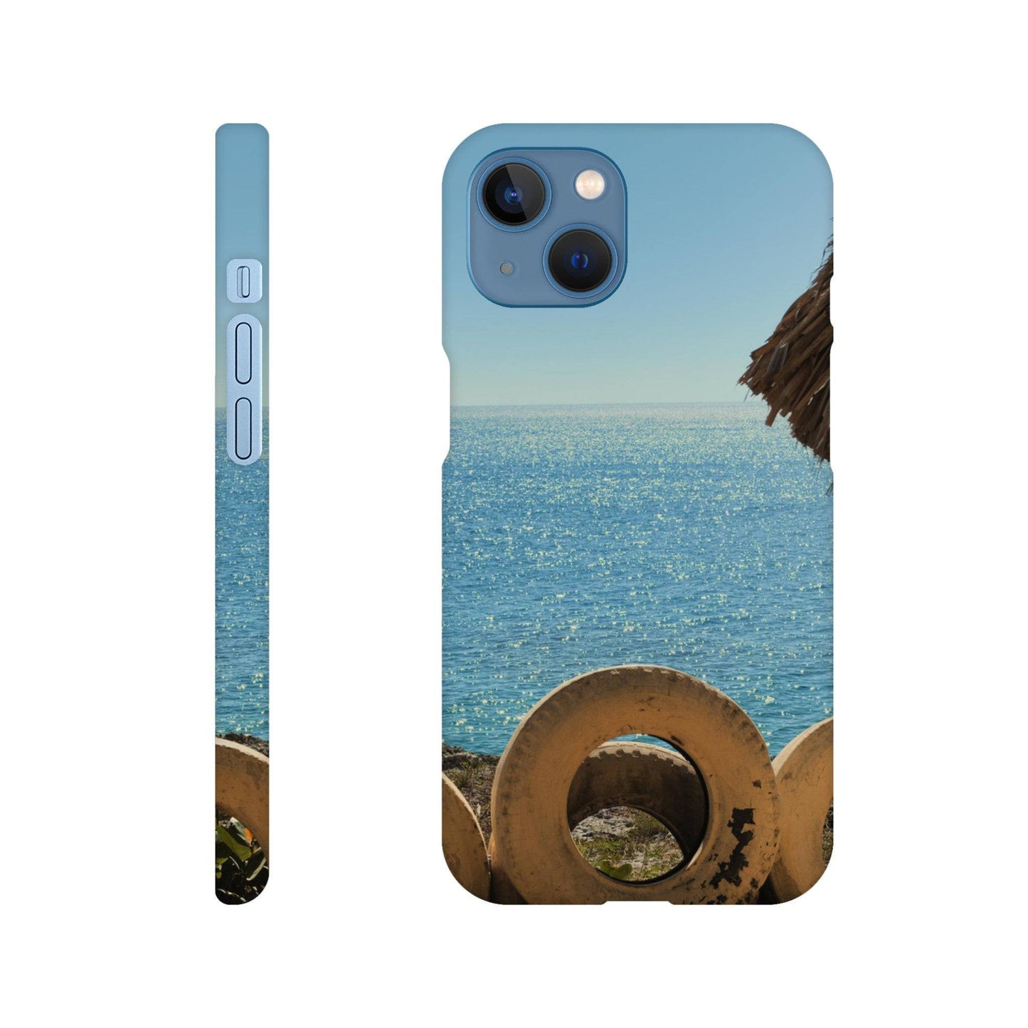 Tropical Beach Carribean Slim Phone Case for iPhone 13 iPhone 14 iPhone 15 Plus - Pixio.Co