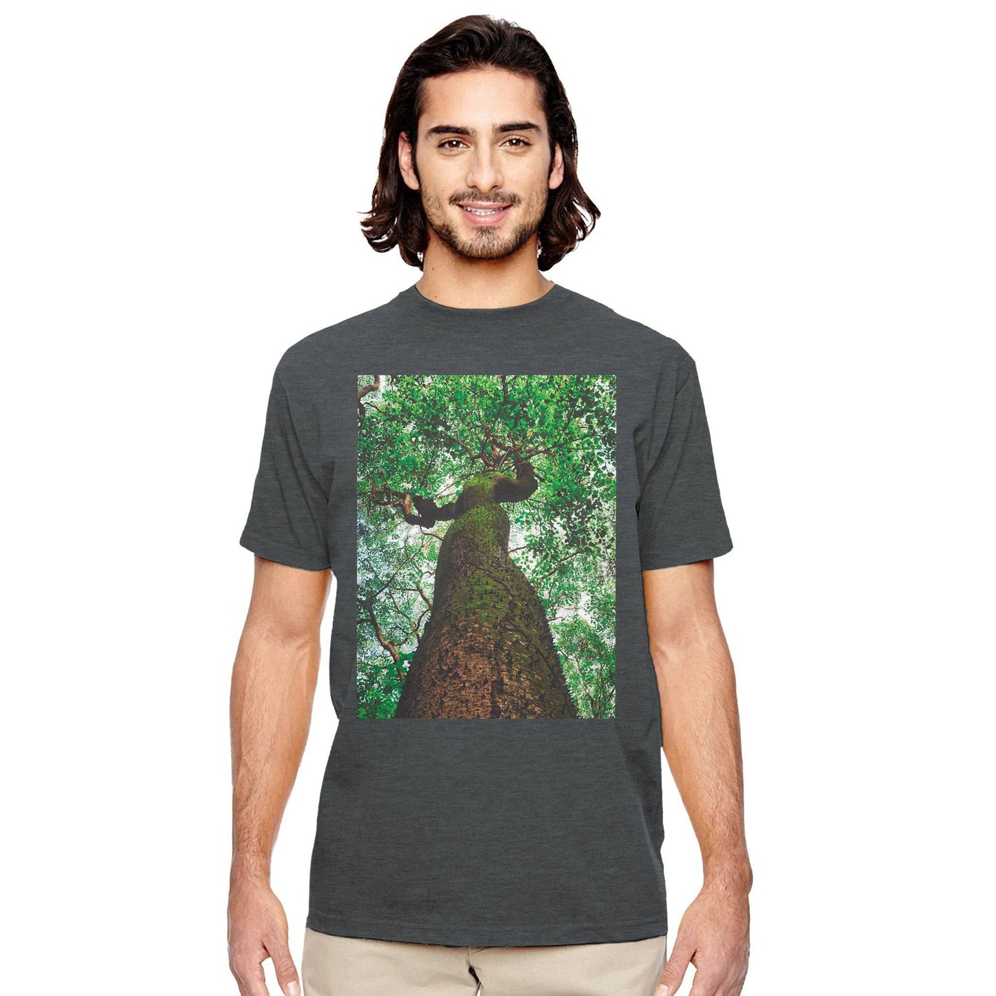 Three Eyes Tree Unisex Clothing Crewneck Cozy Nature Organic Eco T-Shirt Pixio.Co - Pixio.Co