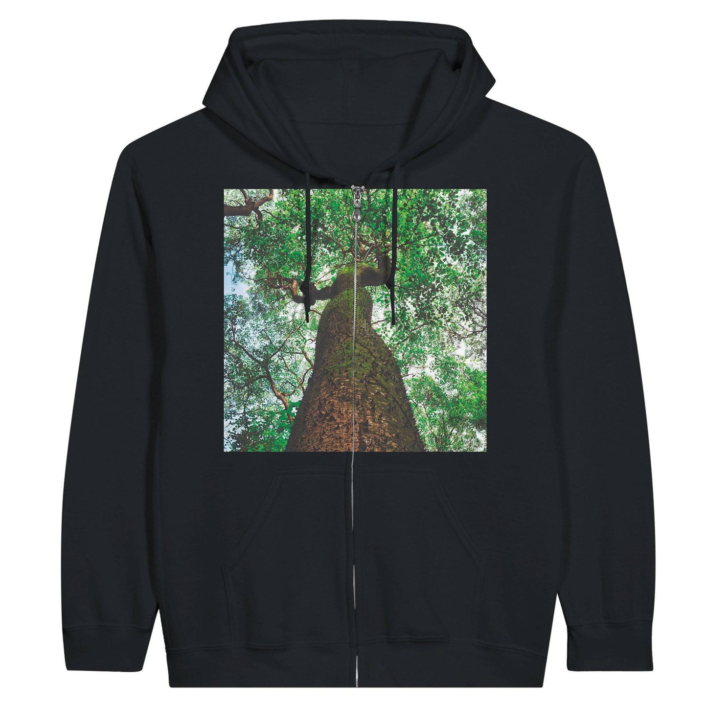 Three Eyes Tree Unisex Zip Hoodie Cozy Nature Organic Eco Pixio.Co - Pixio.Co