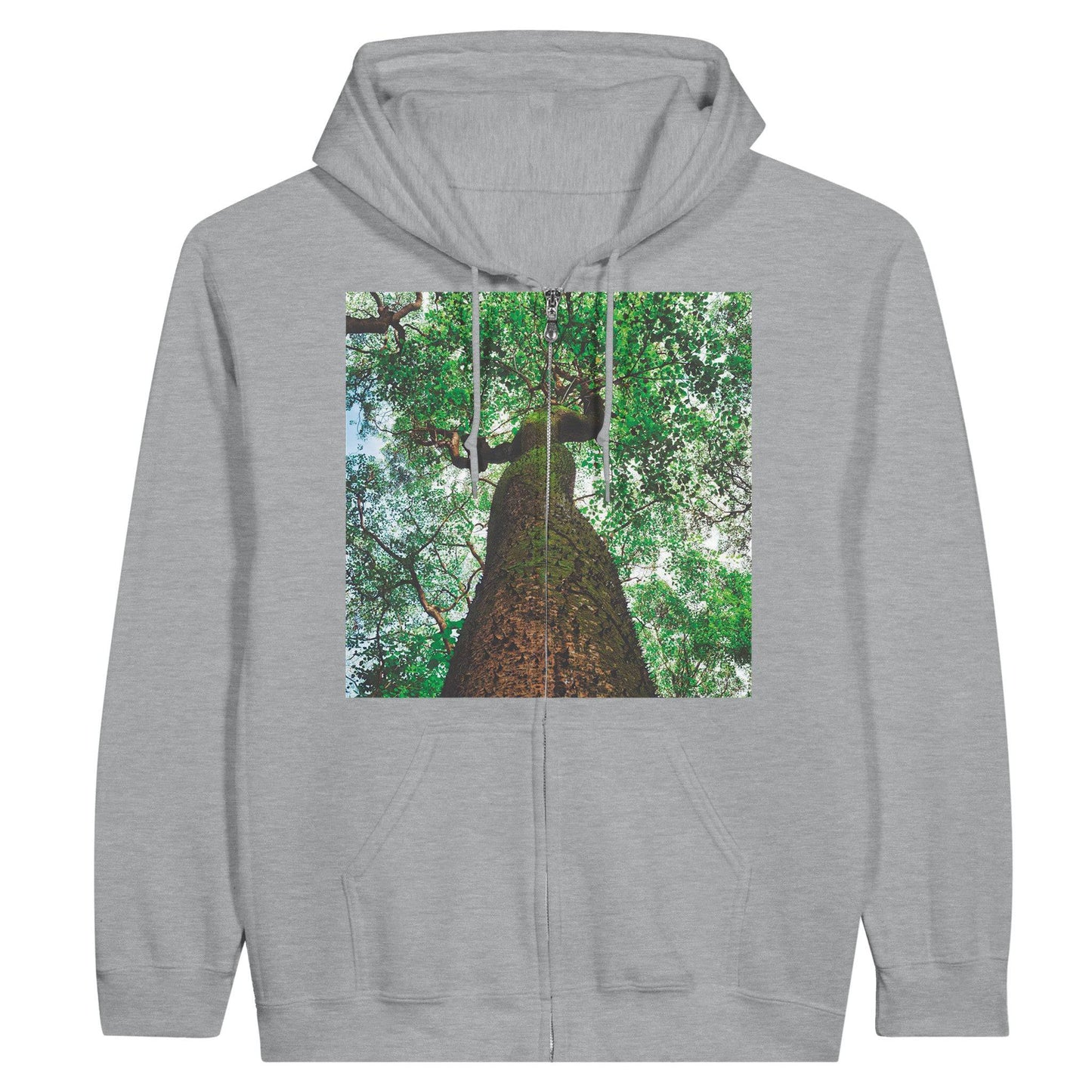 Three Eyes Tree Unisex Zip Hoodie Cozy Nature Organic Eco Pixio.Co - Pixio.Co