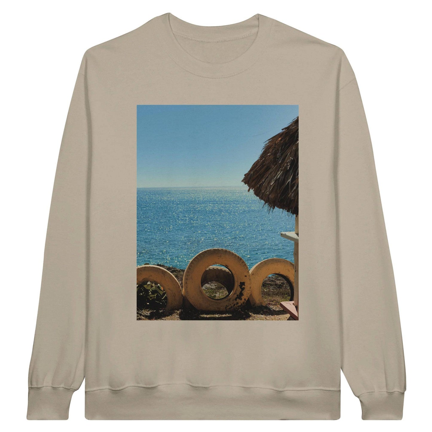 Beach and Tire Classic Adult Fleece Crewneck Sweatshirt Unisex Clothing Caribbean Eco Pixio.Co - Pixio.Co